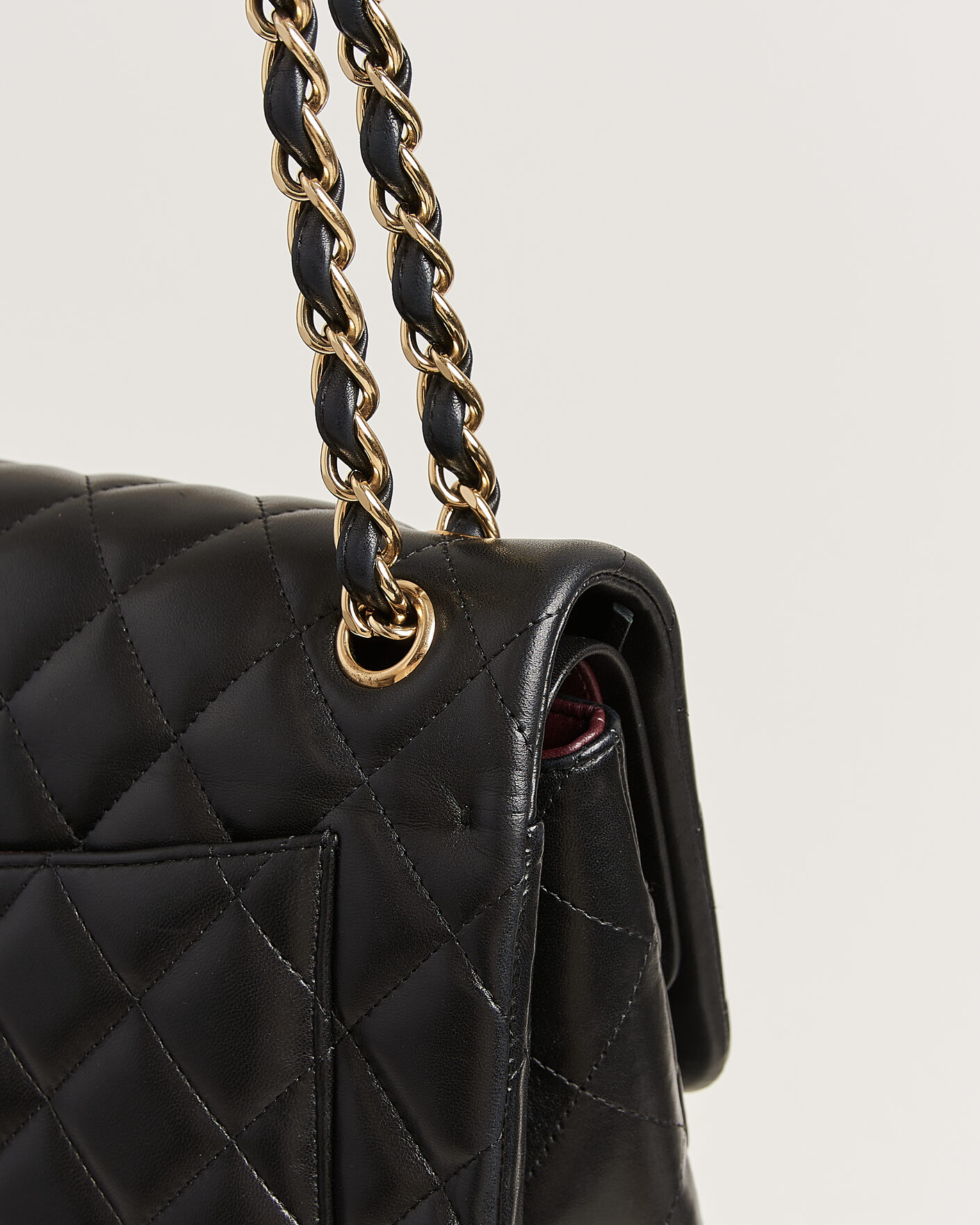 Men | Pre-Owned & Vintage Bags | Chanel Pre-Owned | Classic Jumbo Double Flap Bag Lambskin Black