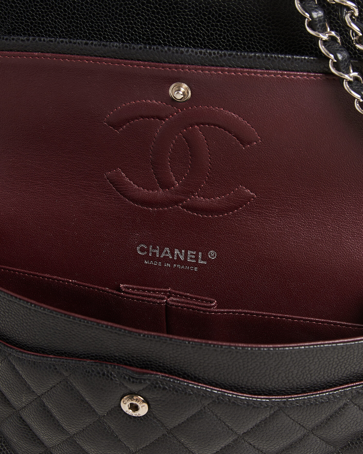 Men | Pre-Owned & Vintage Bags | Chanel Pre-Owned | Classic Medium Single Flap Bag Caviar Black