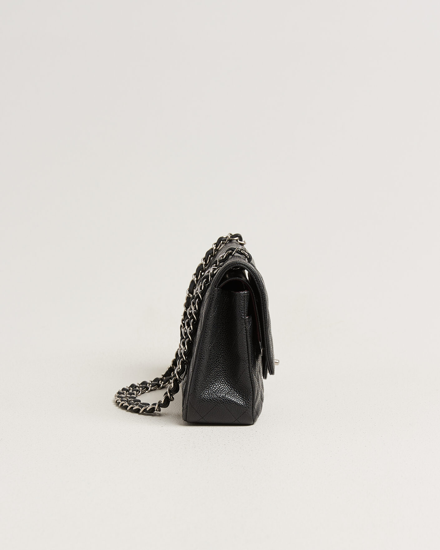Men | Pre-Owned & Vintage Bags | Chanel Pre-Owned | Classic Medium Single Flap Bag Caviar Black