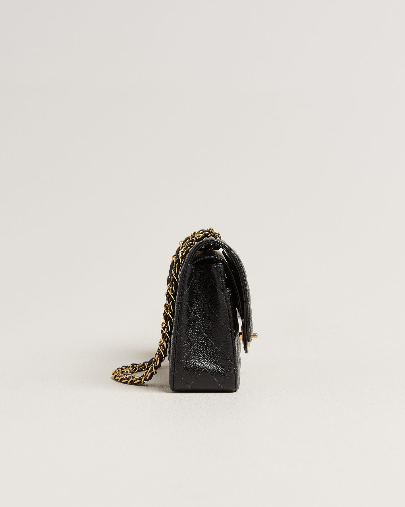 Men | Pre-Owned & Vintage Bags | Chanel Pre-Owned | Classic Medium Double Flap Bag Caviar Black