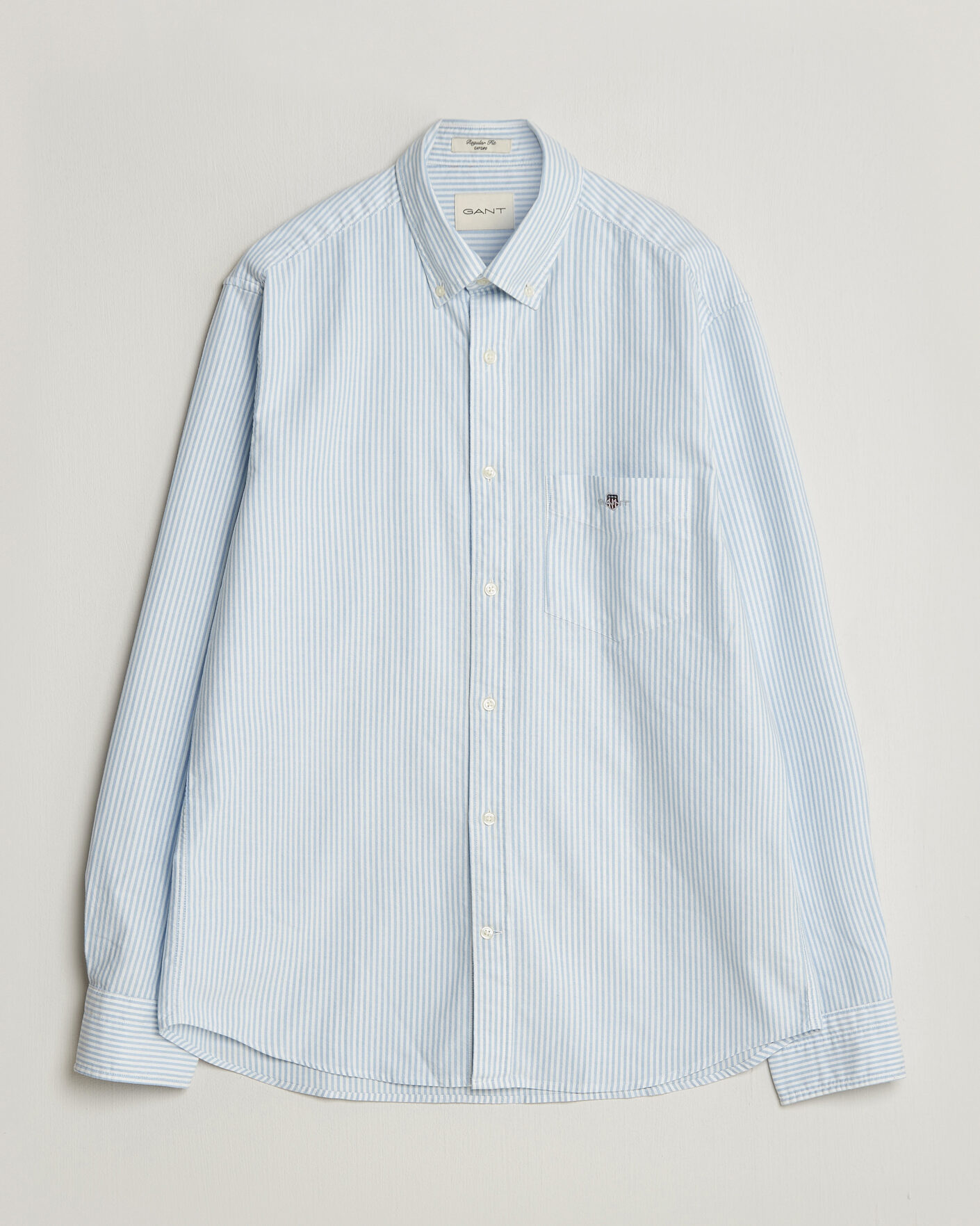 Men | Shirts | Gant | Regular Fit Striped Oxford Shirt College Blue