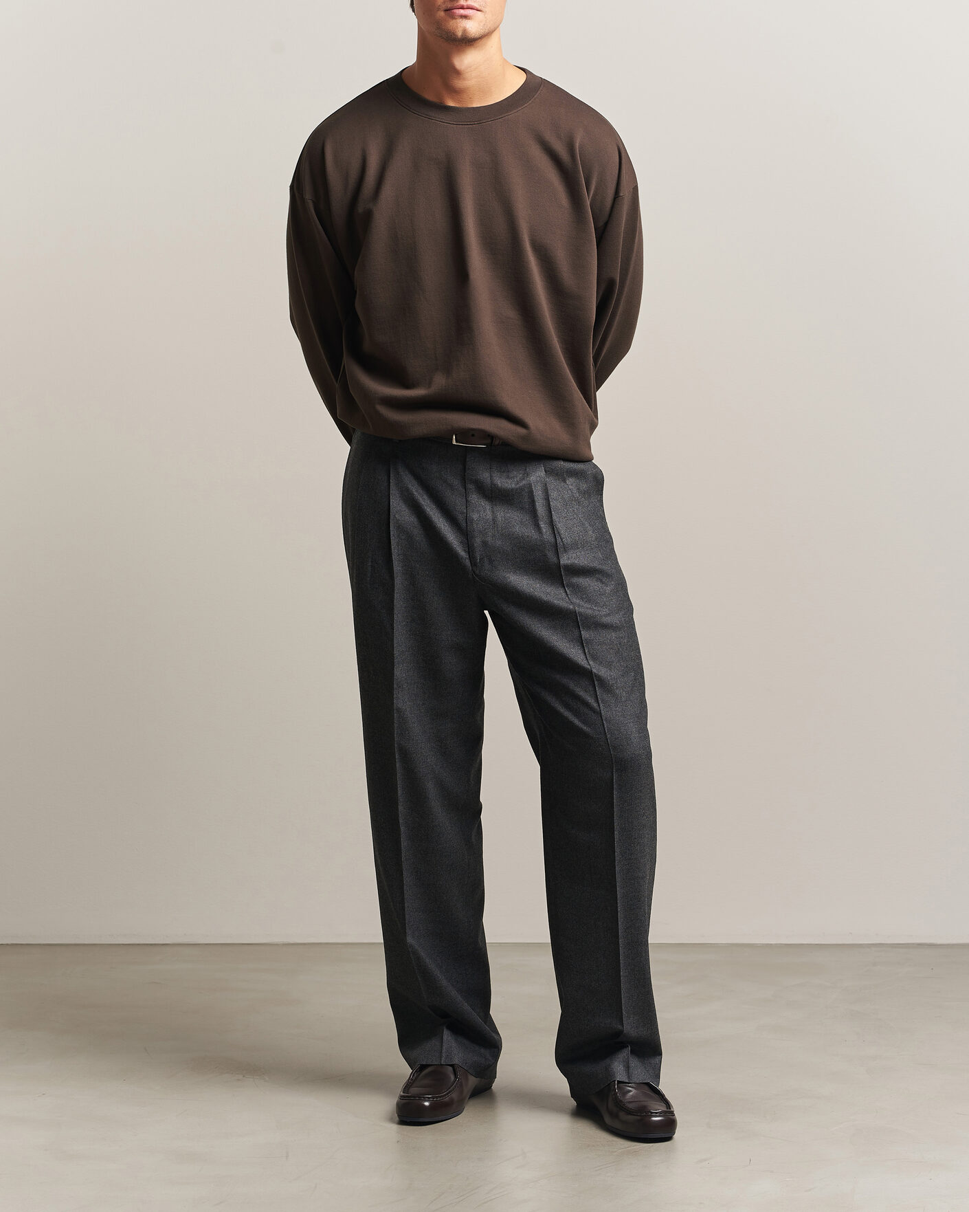 Men | Sweaters & Knitwear | Auralee | Super High Gauge Sweat Pullover Dark Brown