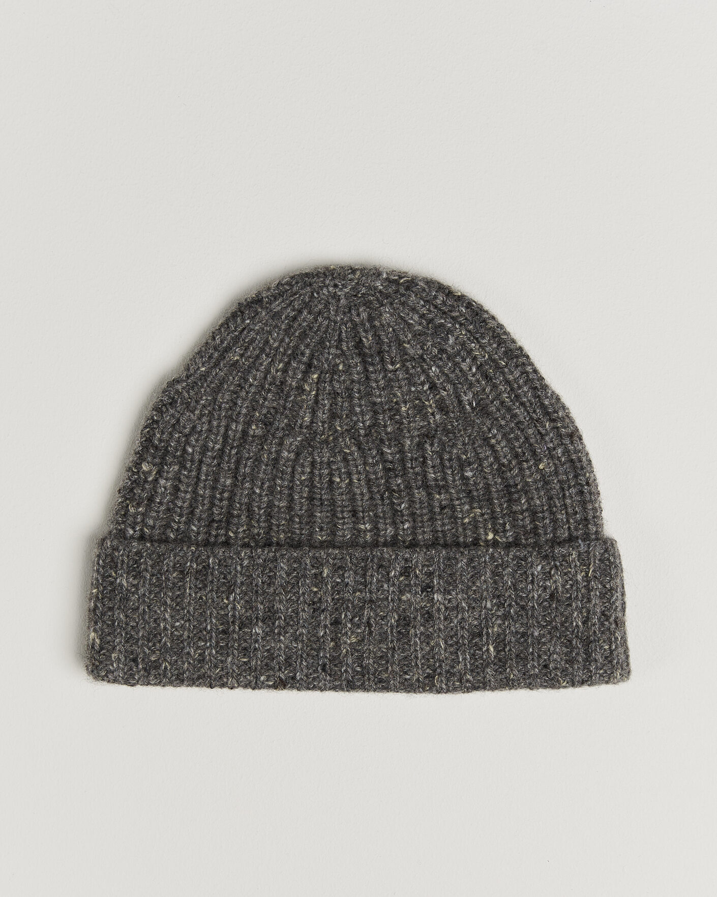 Men | Beanies | Auralee | Cashmere Nep Knit Cap Mix Gray