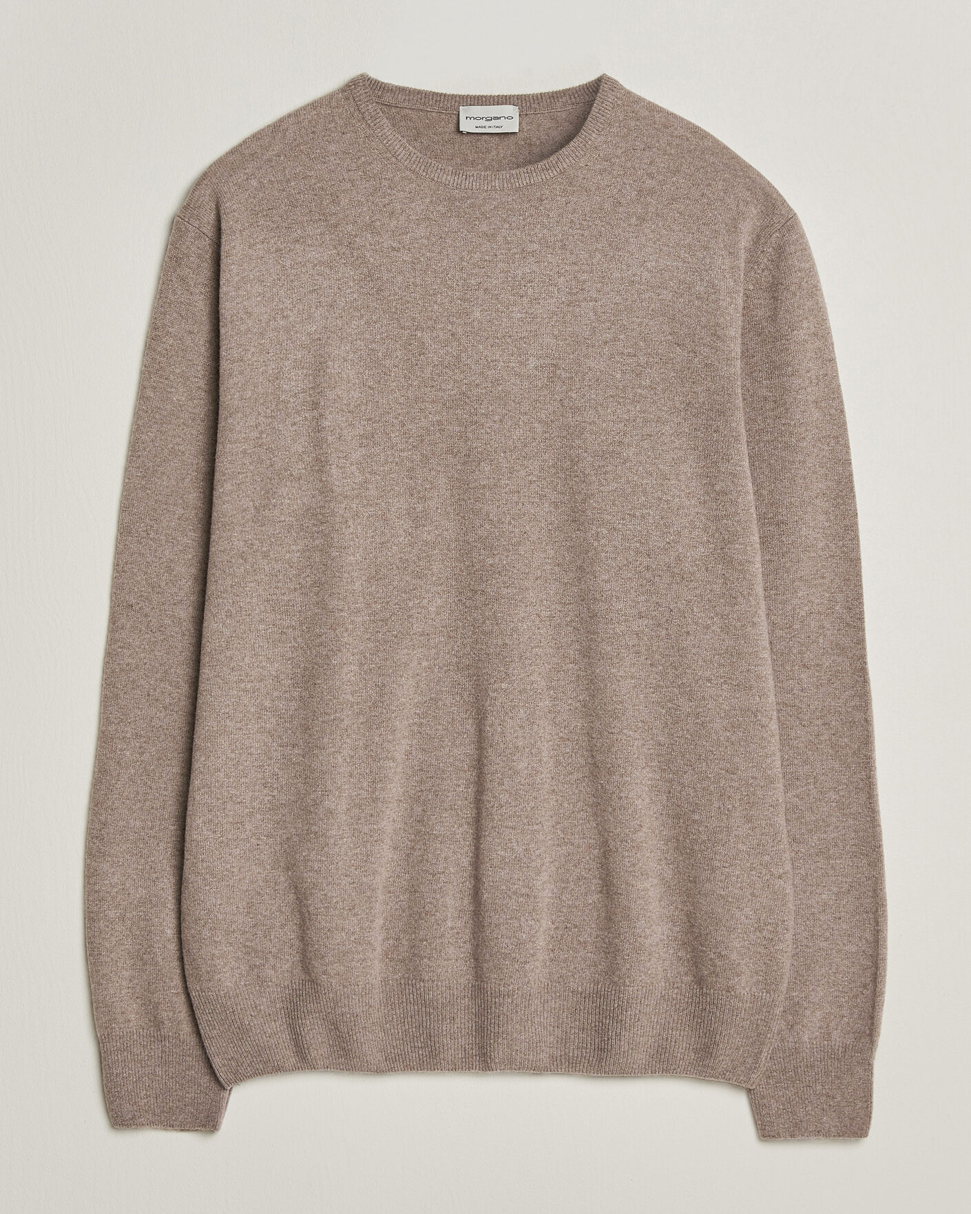 Men | Sweaters & Knitwear | Morgano | Wool/Cashmere Crewneck Walnut