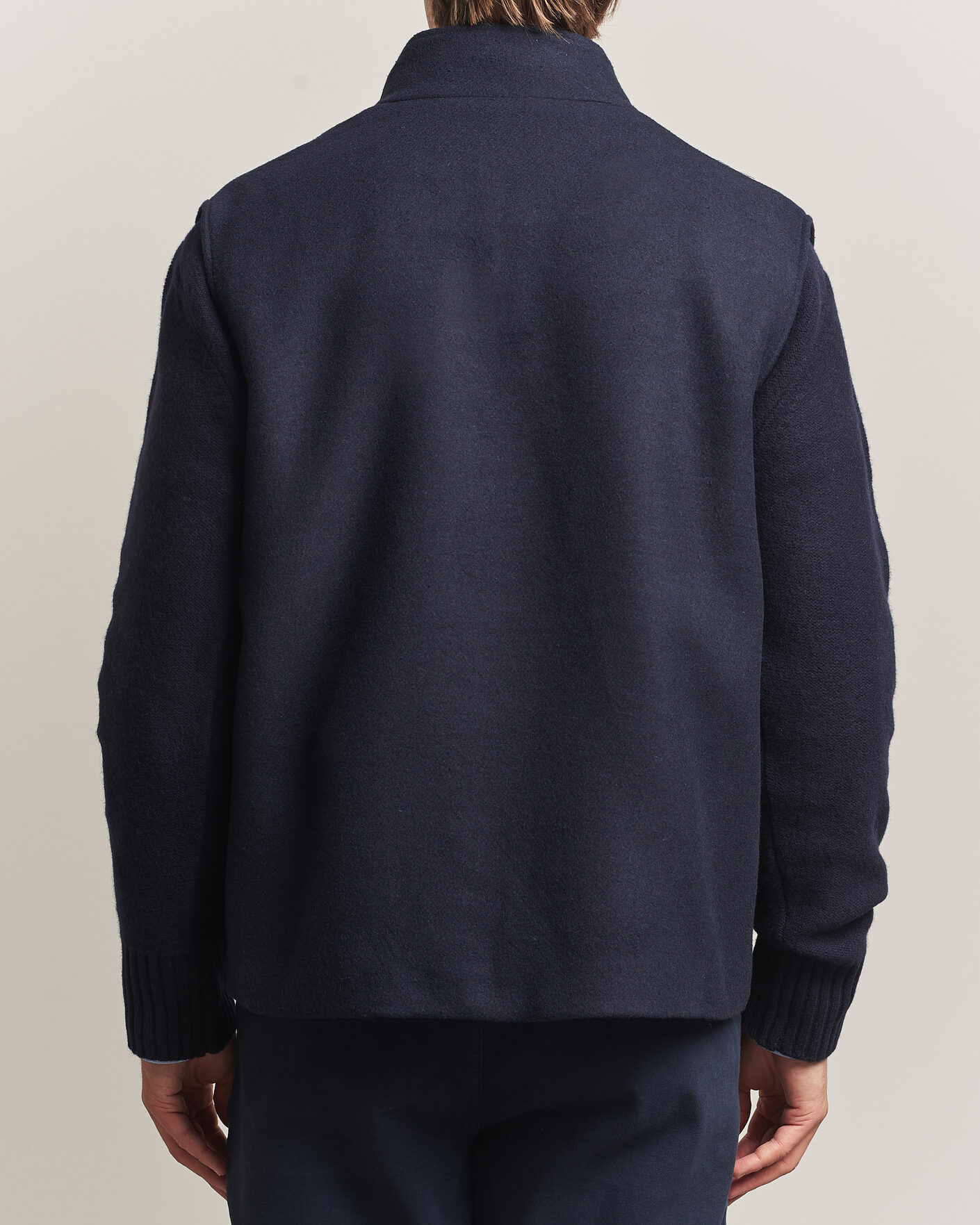 Men | Gilets | A Day's March | Canora Lined Wool Vest Navy