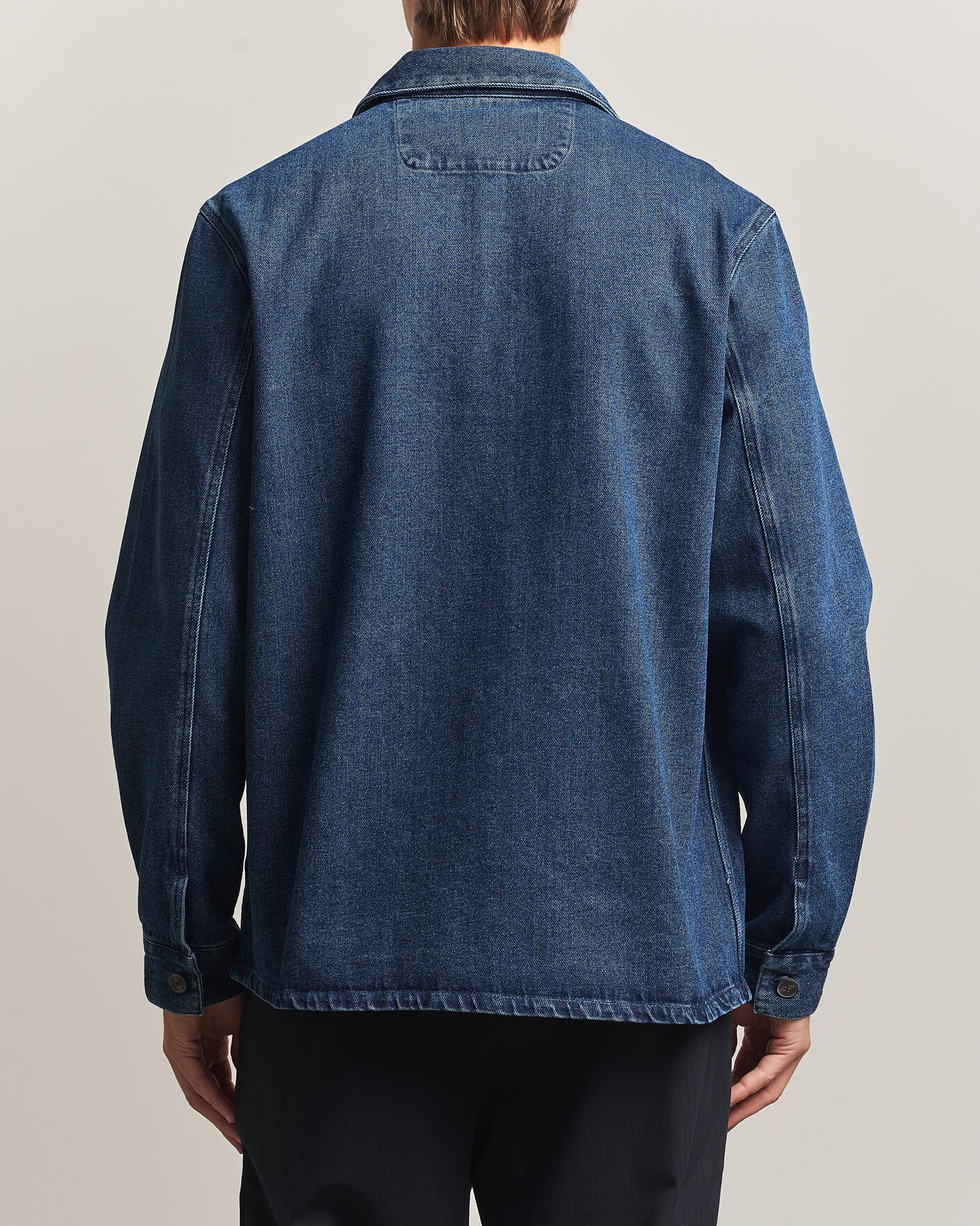 Men | Shirts | A Day's March | Algot Denim Overshirt Dark Blue Wash