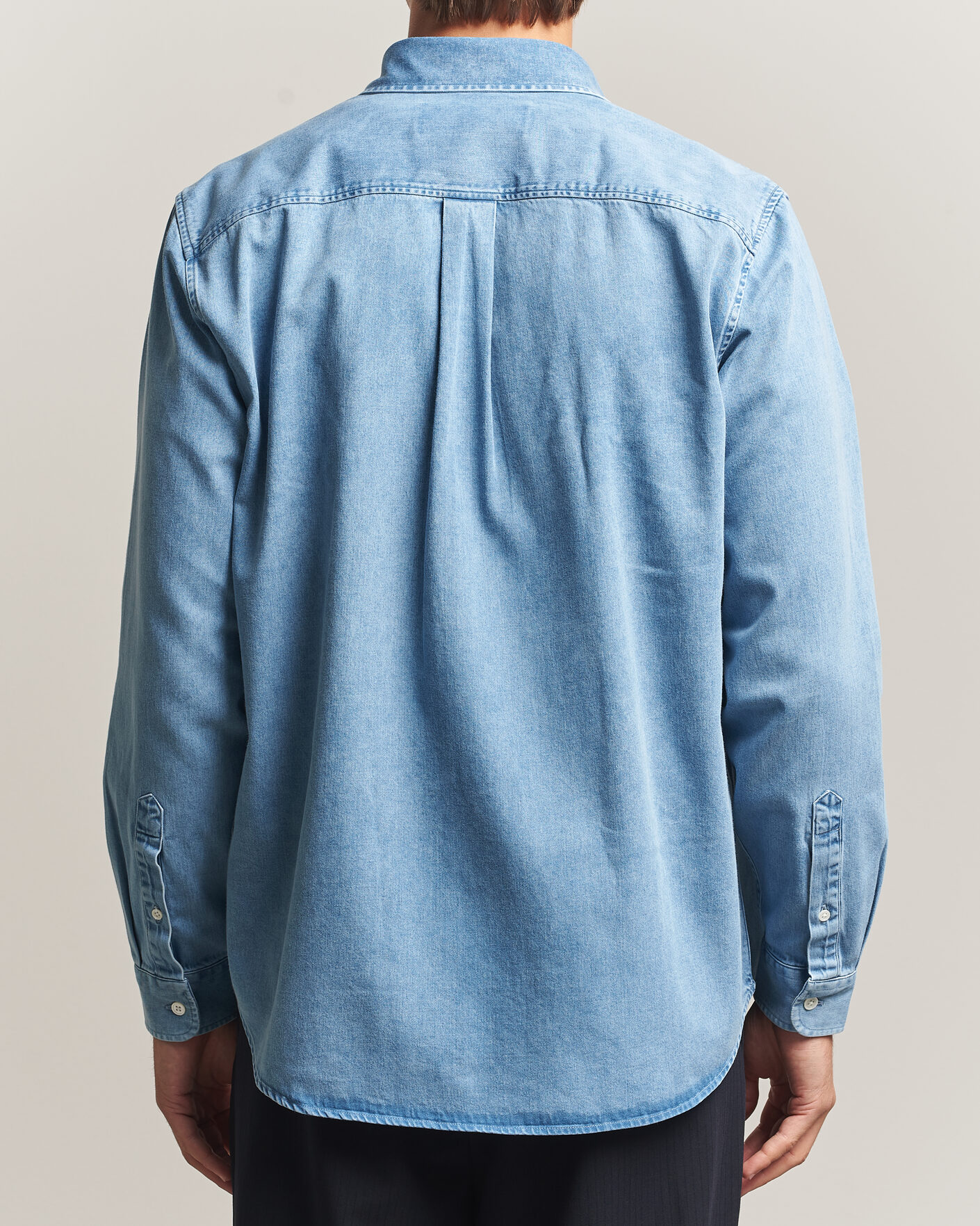 Men | Shirts | A Day's March | Original Button Down Denim Shirt Light Blue
