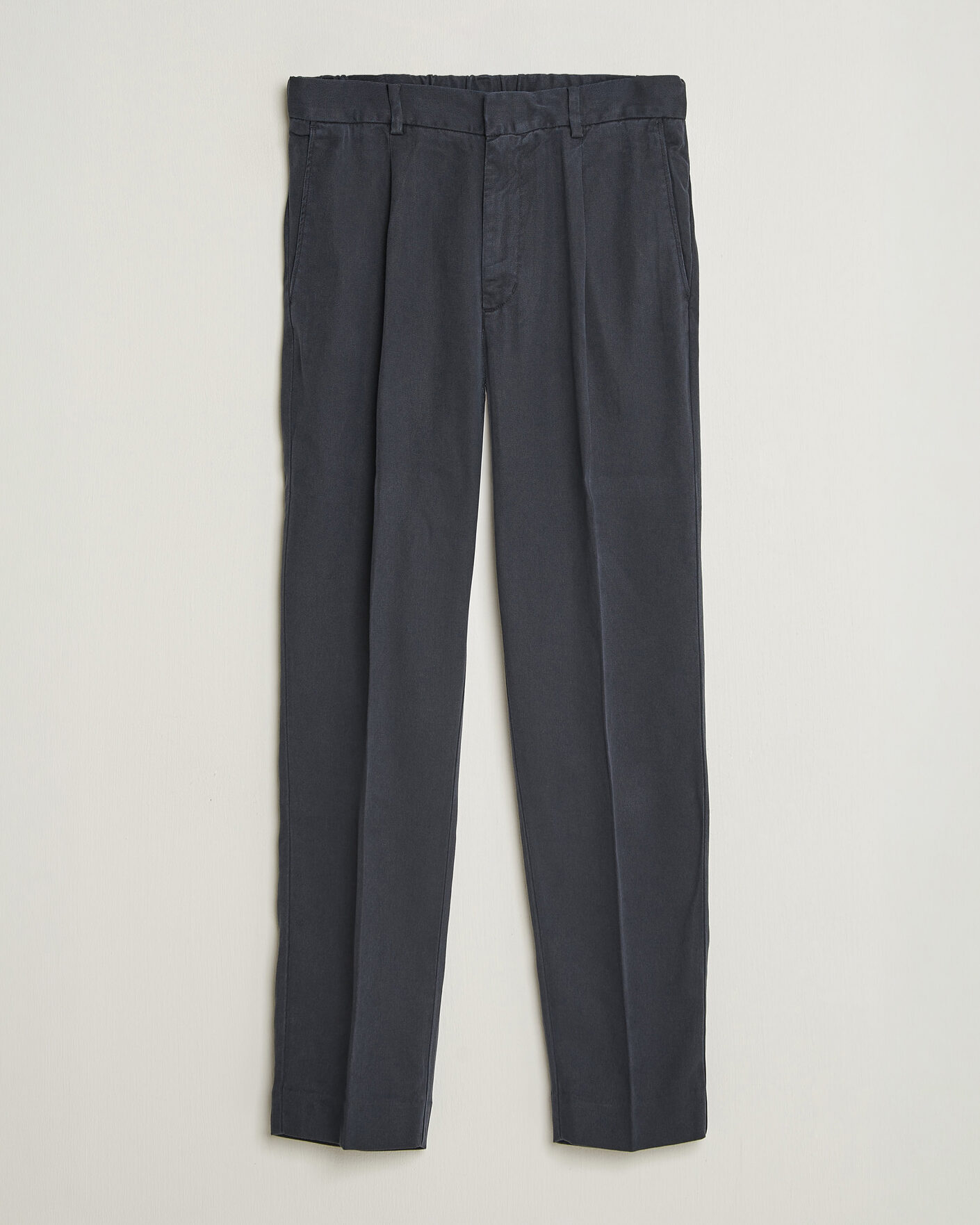 Men | Trousers | A Day's March | Smart Lyocell Trousers Navy