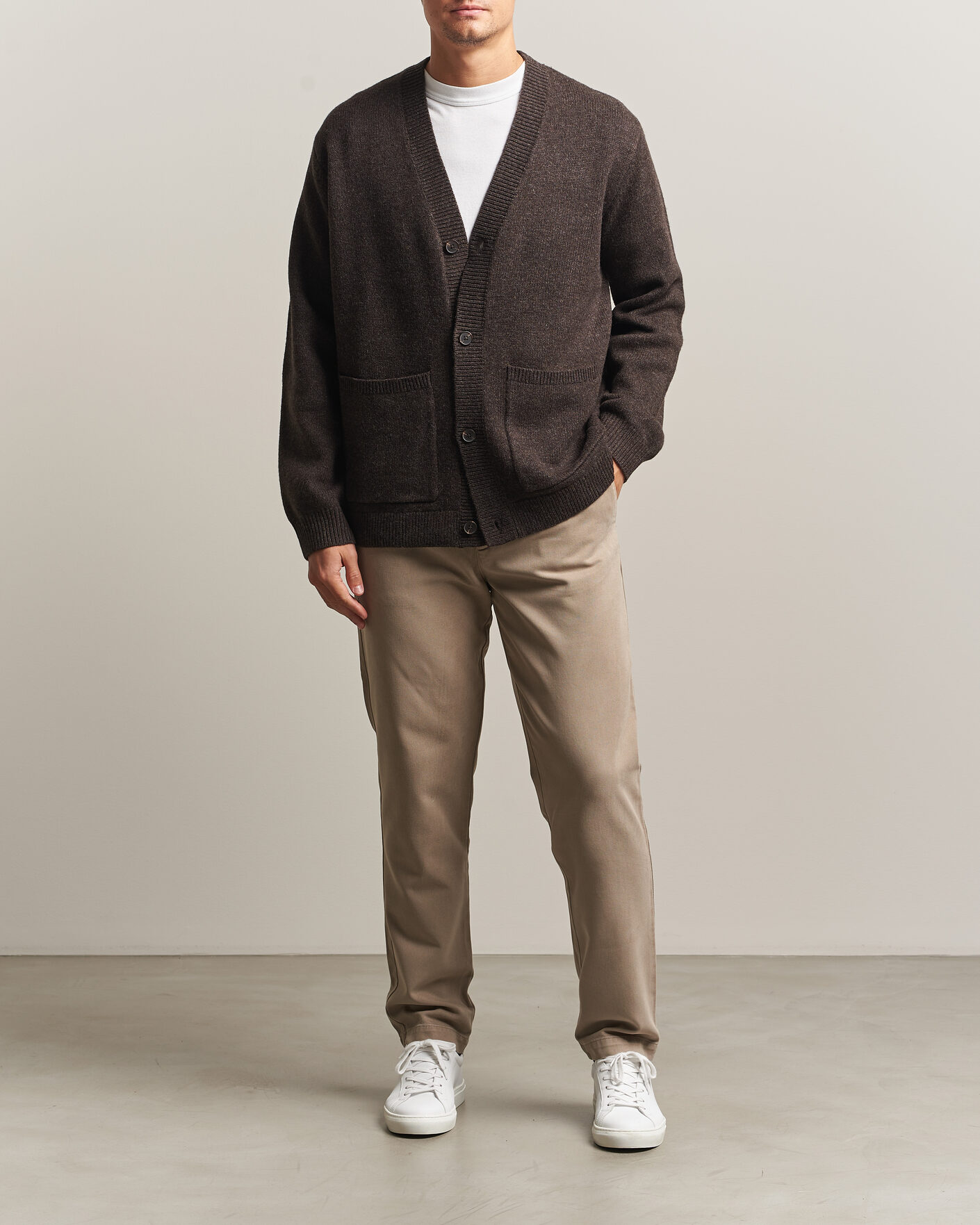 Men | Trousers | A Day's March | Miller Cotton/Lyocell Trousers Greige
