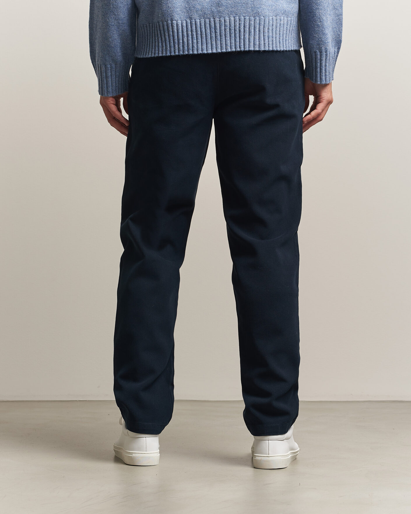 Men | Trousers | A Day's March | Miller Cotton/Lyocell Trousers Navy