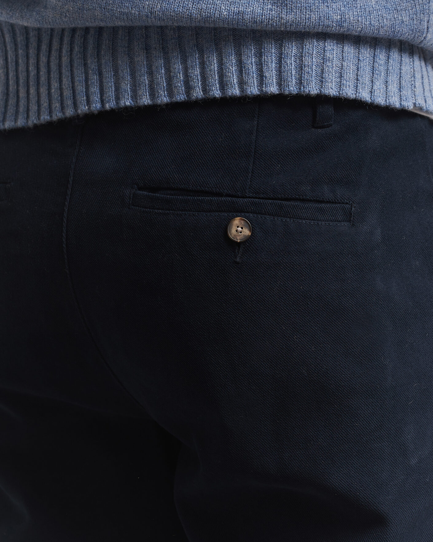 Men | Trousers | A Day's March | Miller Cotton/Lyocell Trousers Navy