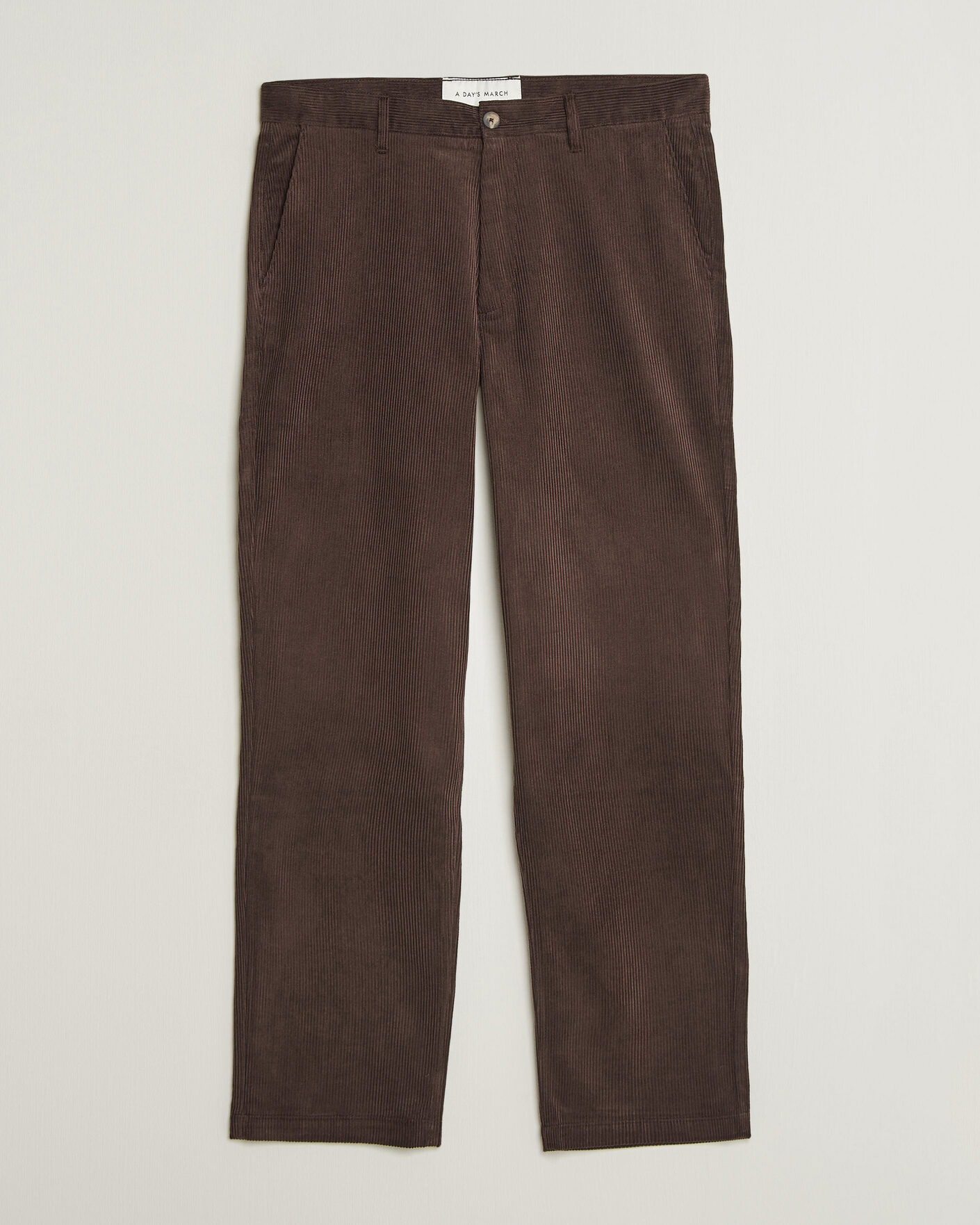 Men | Trousers | A Day's March | Redwood Corduroy Trousers Dark Brown