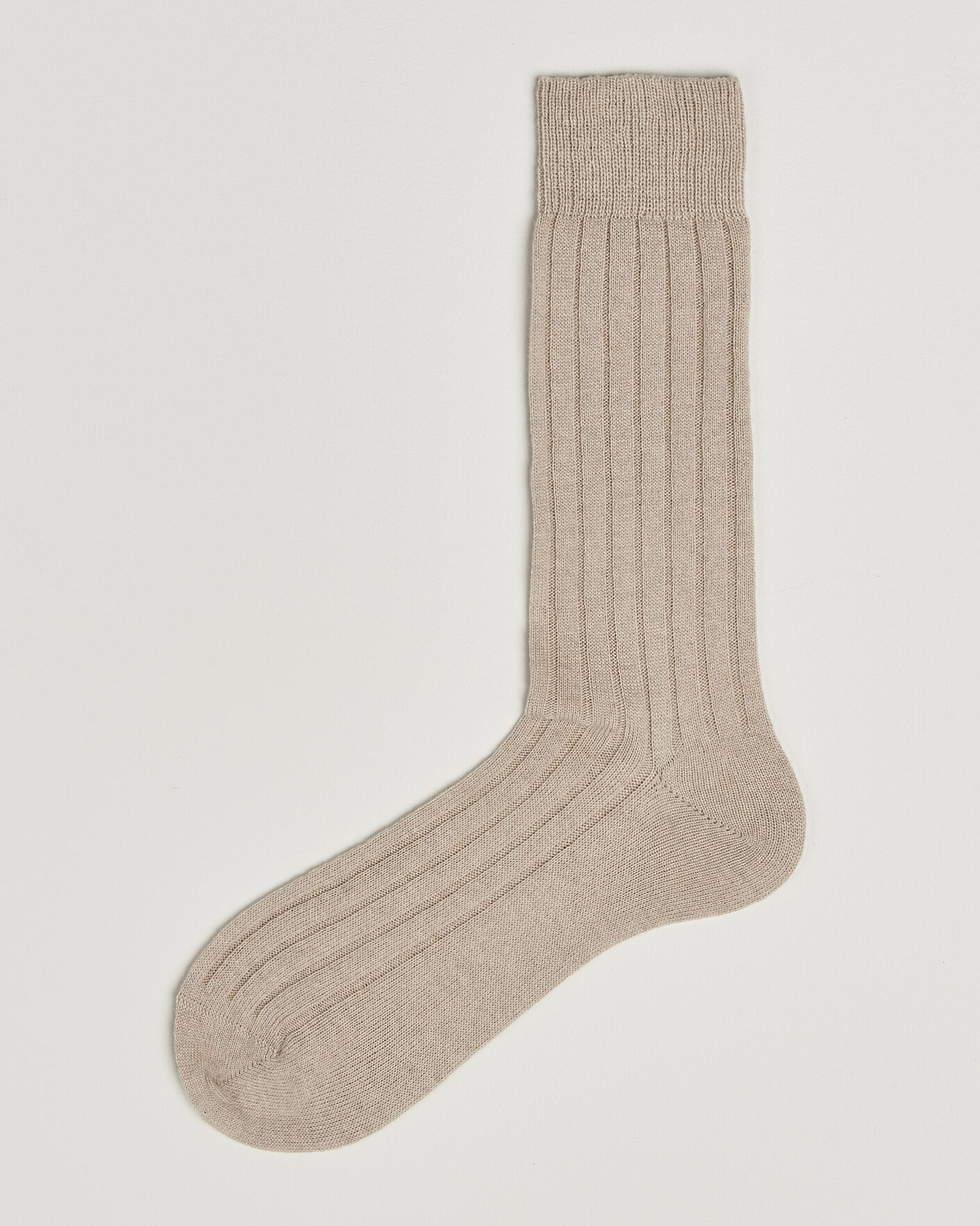 Men | Underwear & Socks | Bresciani | Wool/Cashmere Ribbed Socks Beige