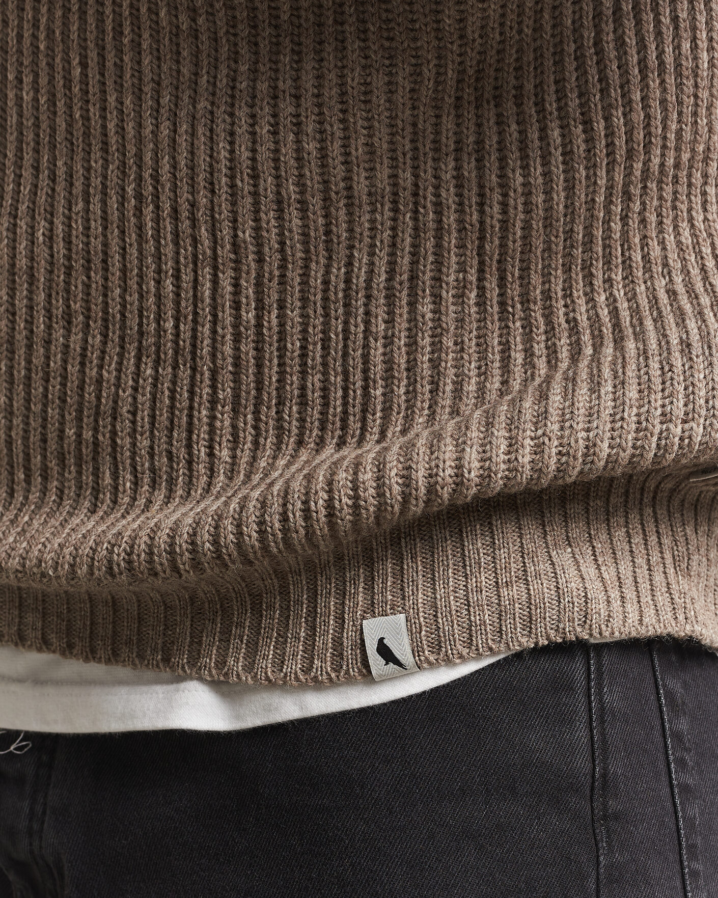 Men | Sweaters & Knitwear | Peregrine | Ford Knitted Wool Jumper Light Brown