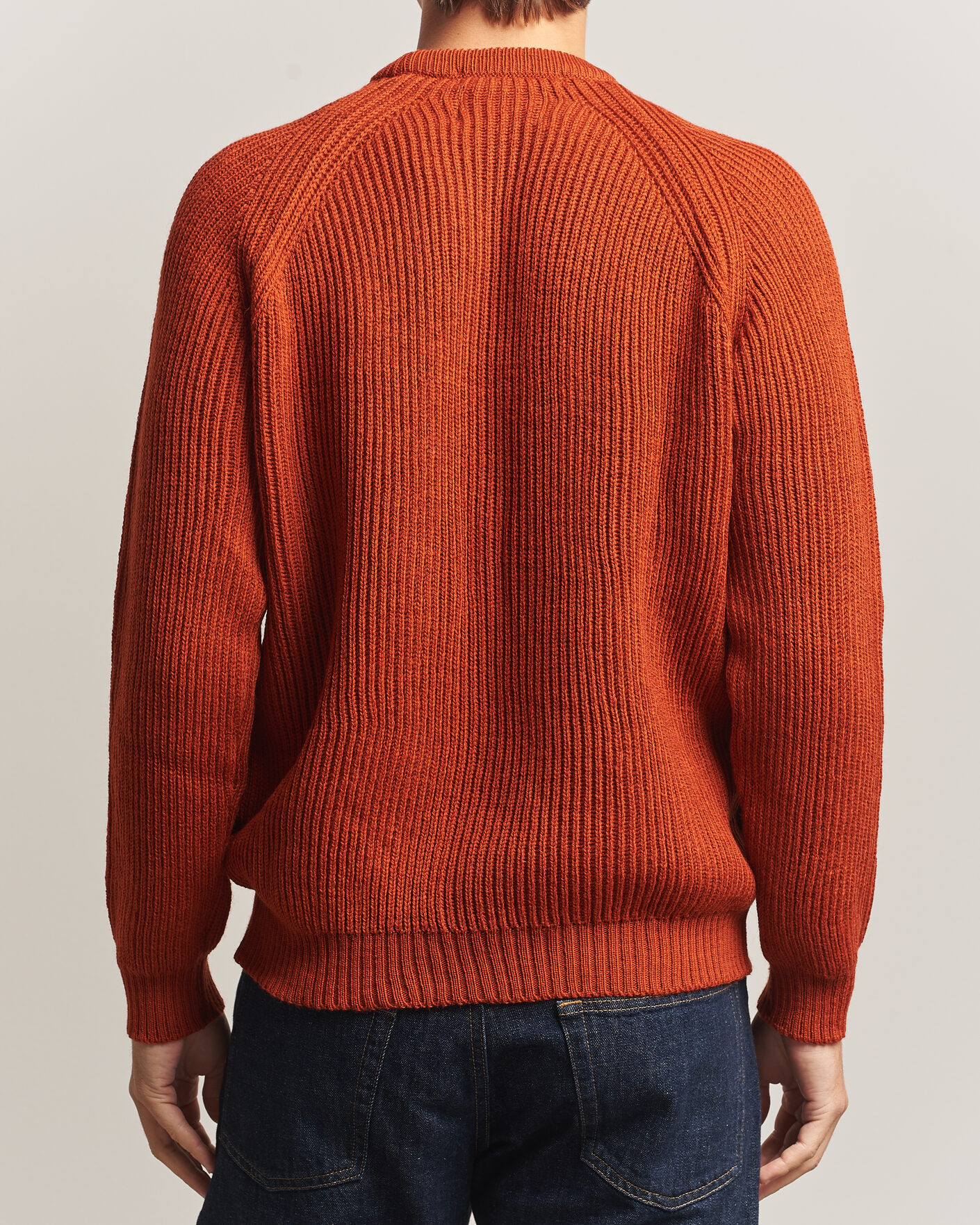 Men | Sweaters & Knitwear | Peregrine | Ford Knitted Wool Jumper Orange