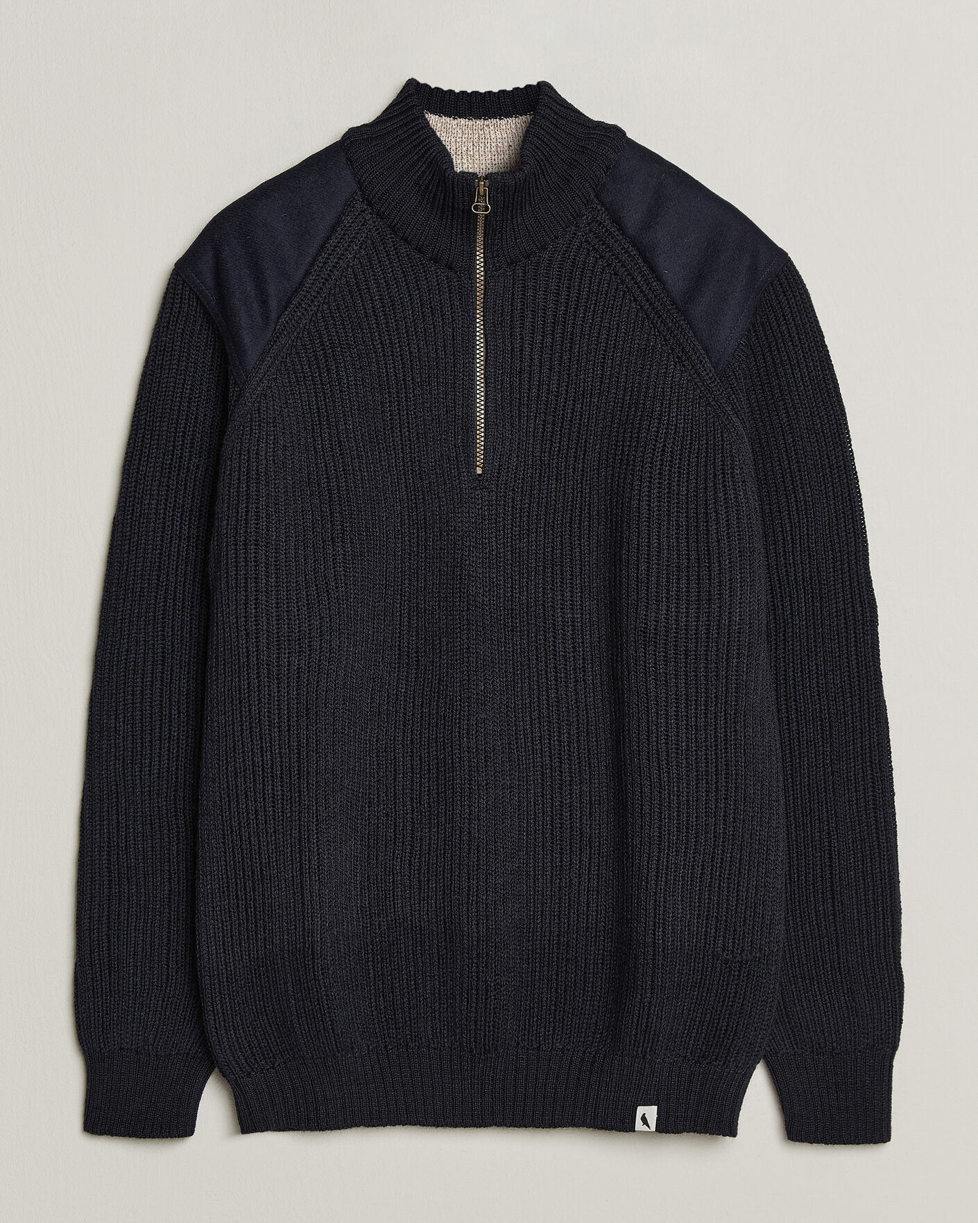 Men | Sweaters & Knitwear | Peregrine | Foxton Quarter Zip Jumperr Navy