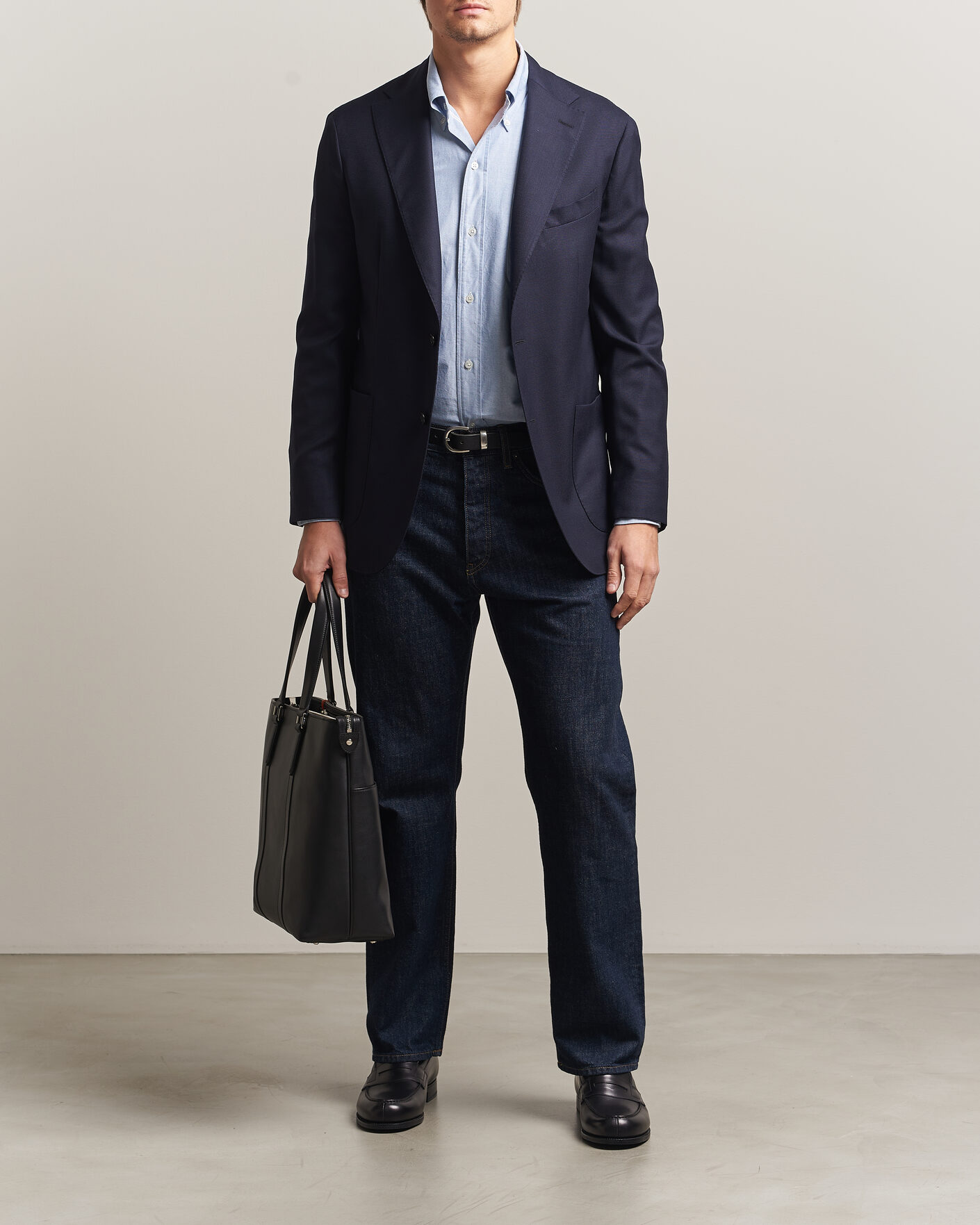 Men | Blazers | Boglioli for Care of Carl | Boglioli K Jacket Exclusive Hopsack Blazer Navy