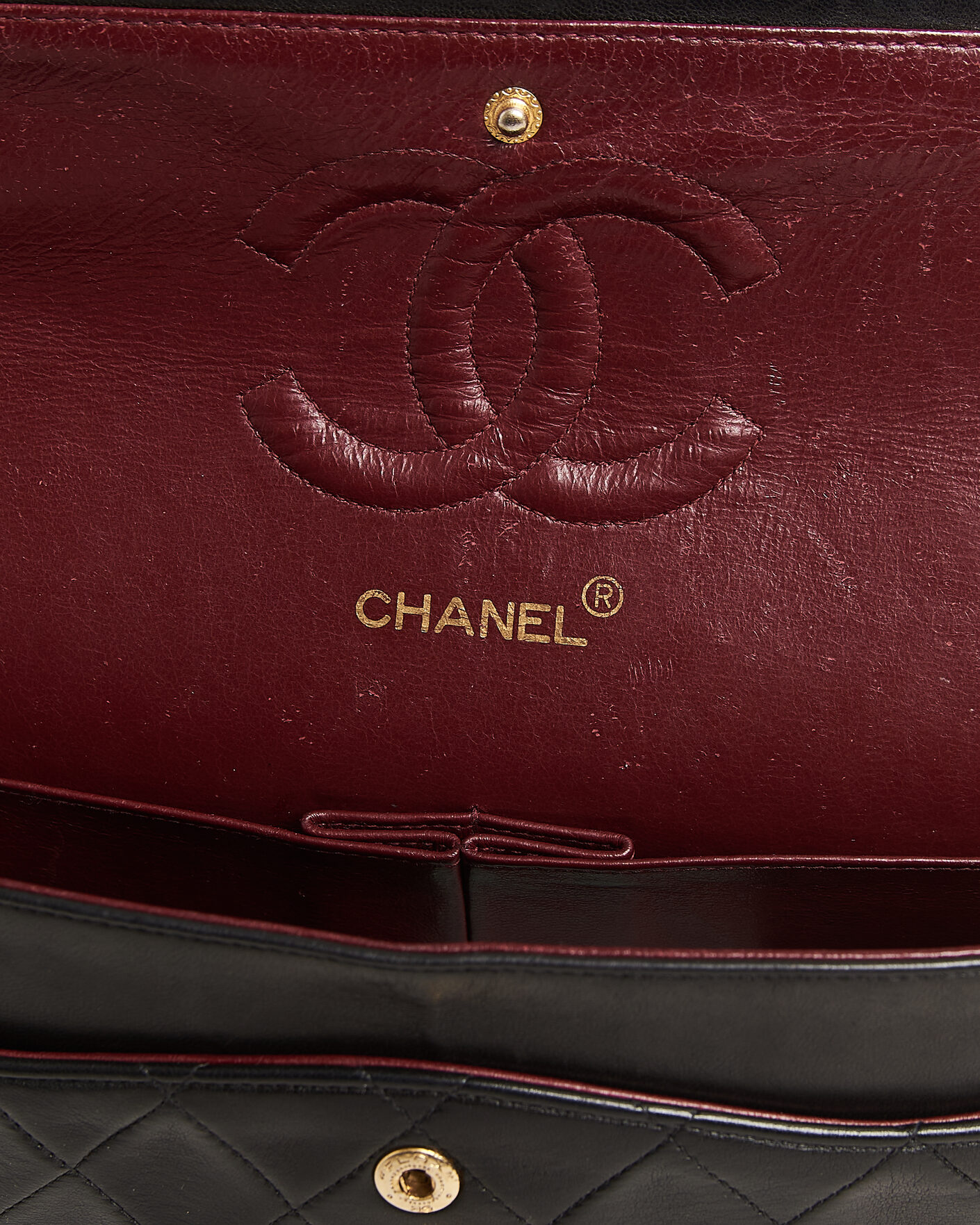Men | Pre-Owned & Vintage Bags | Chanel Pre-Owned | Classic Medium Double Flap Bag Lambskin Black