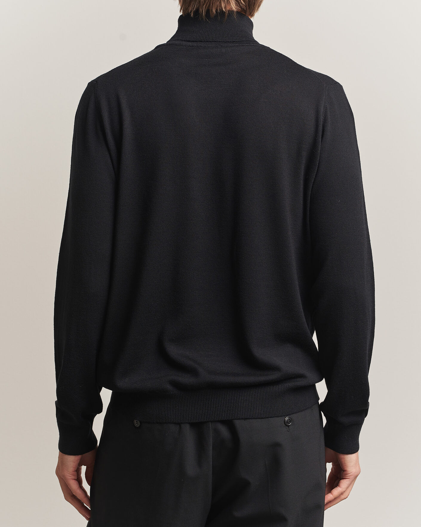Men | Sweaters & Knitwear | Filippa K | Merino Knitted Turtleneck Black