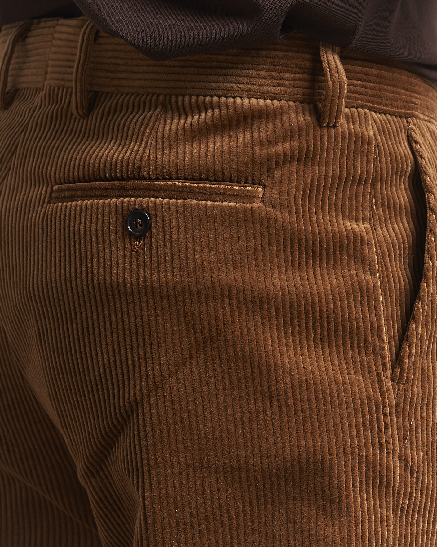 Men | Trousers | Filippa K | Julian Corduroy Chino Trousers Tobacco