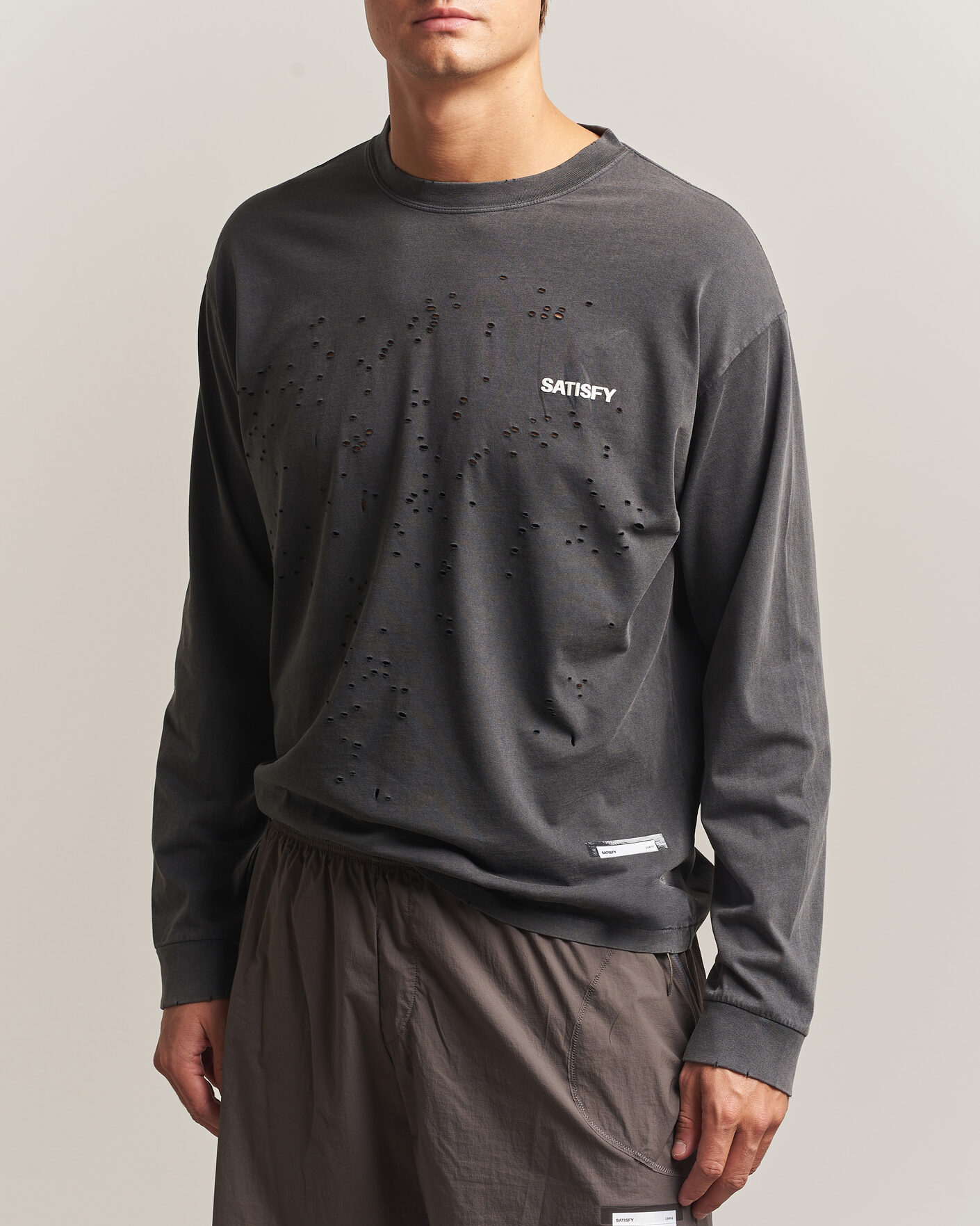 Men | T-Shirts | Satisfy | MothTech Long Sleeve T-Shirt Aged Black