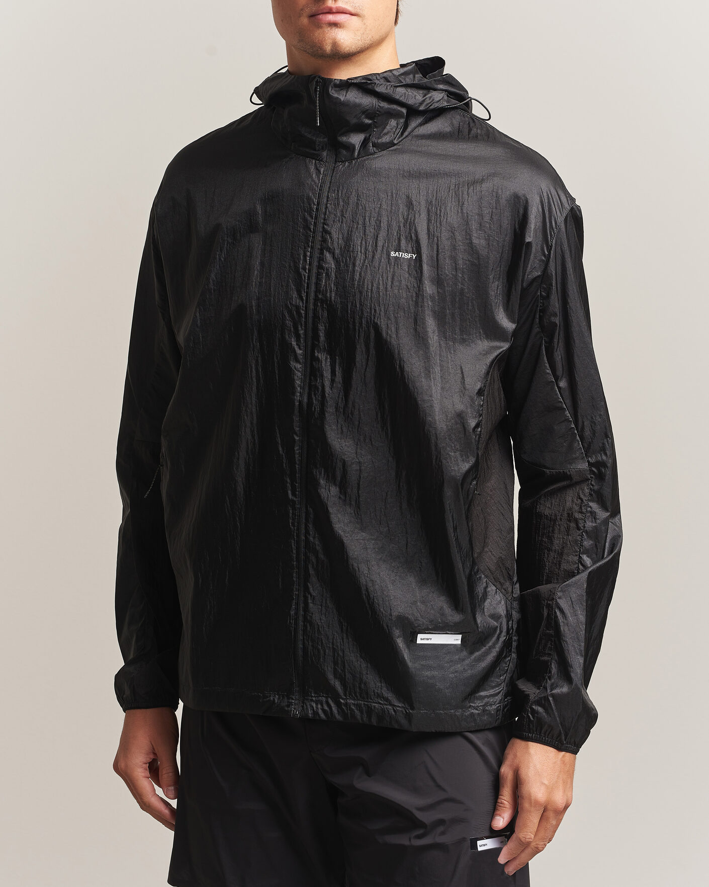 Men | Coats & Jackets | Satisfy | Pertex Diamond Fuse Windbreaker Black