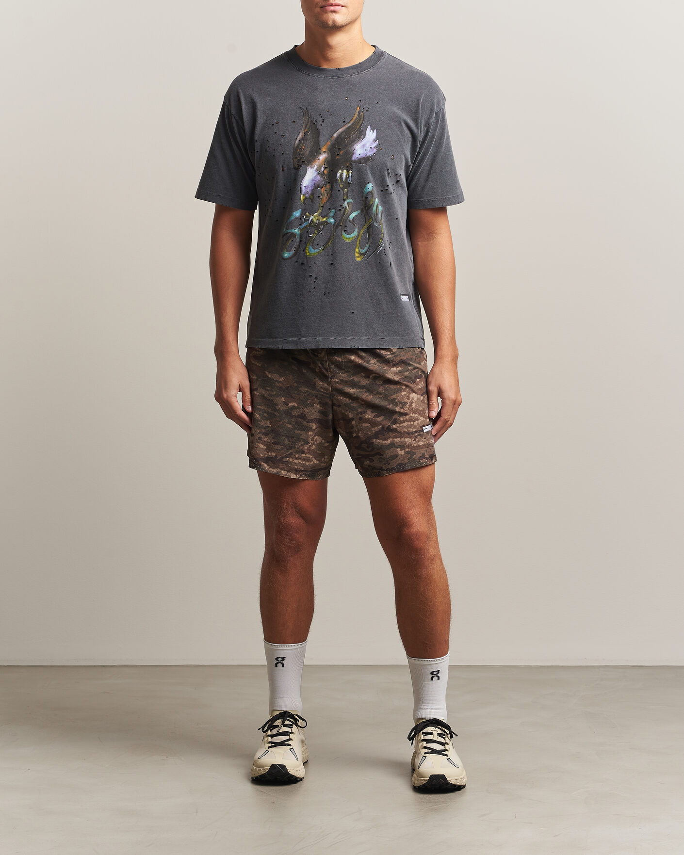 Men | T-Shirts | Satisfy | MothTech T-Shirt Aged Black Eagle