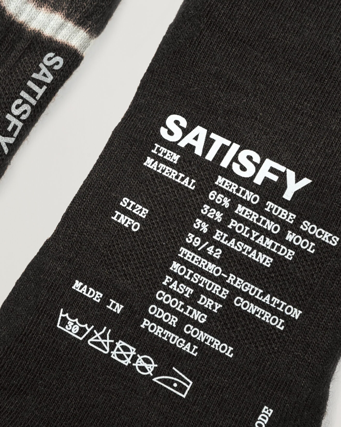 Men | Underwear & Socks | Satisfy | Merino Nylon Tube Socks Black Tie Dye