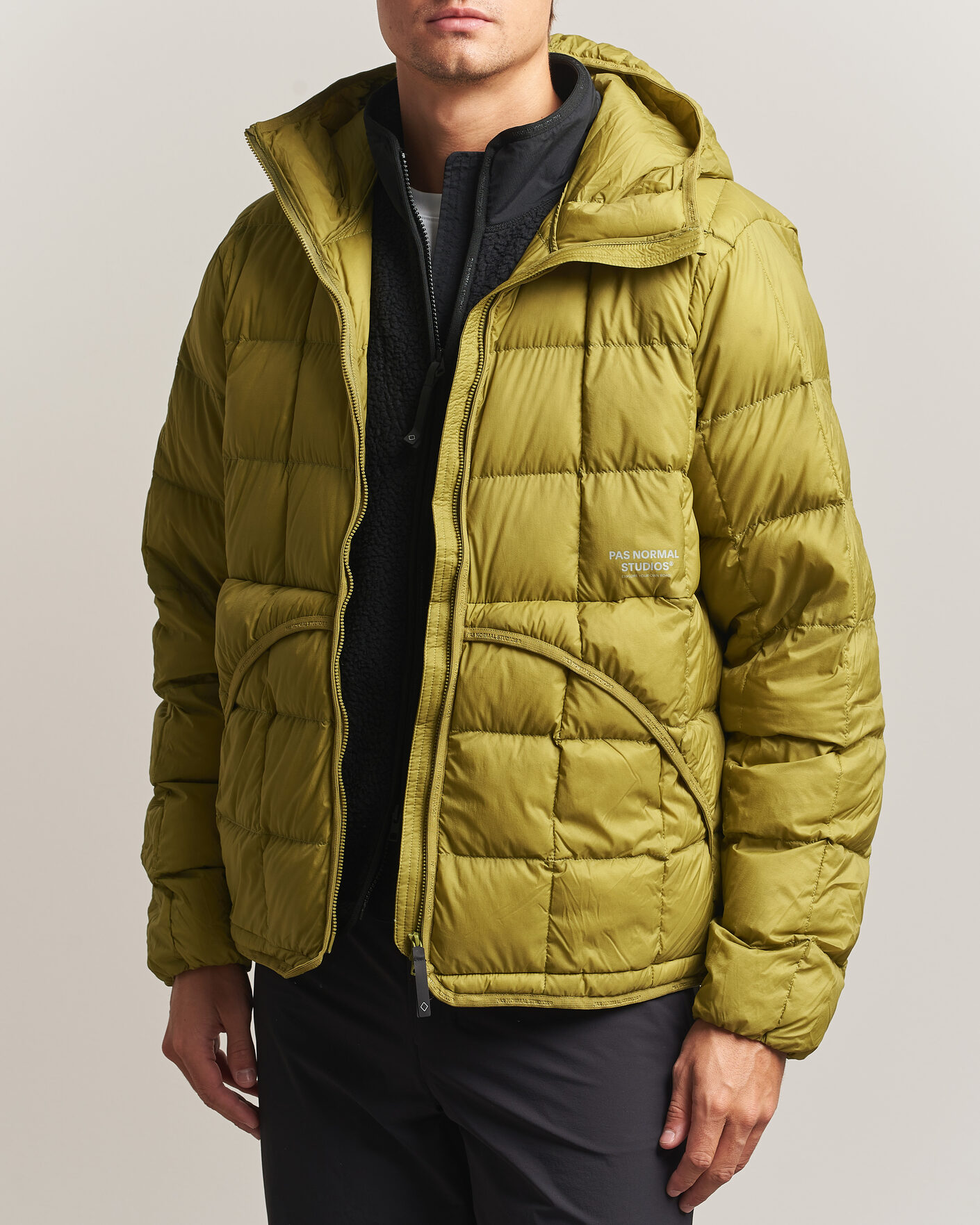 Men | Coats & Jackets | Pas Normal Studios | Off-Race Down Liner Jacket Dark Lime