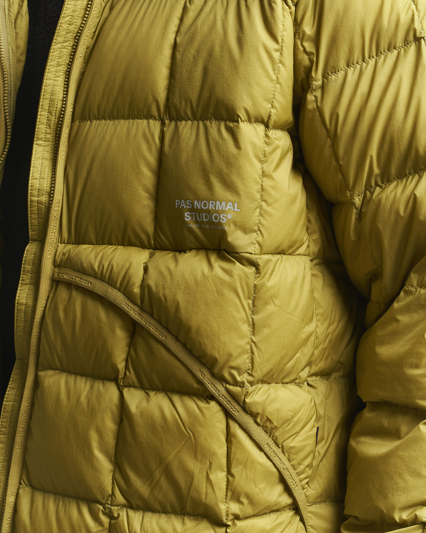 Men | Coats & Jackets | Pas Normal Studios | Off-Race Down Liner Jacket Dark Lime