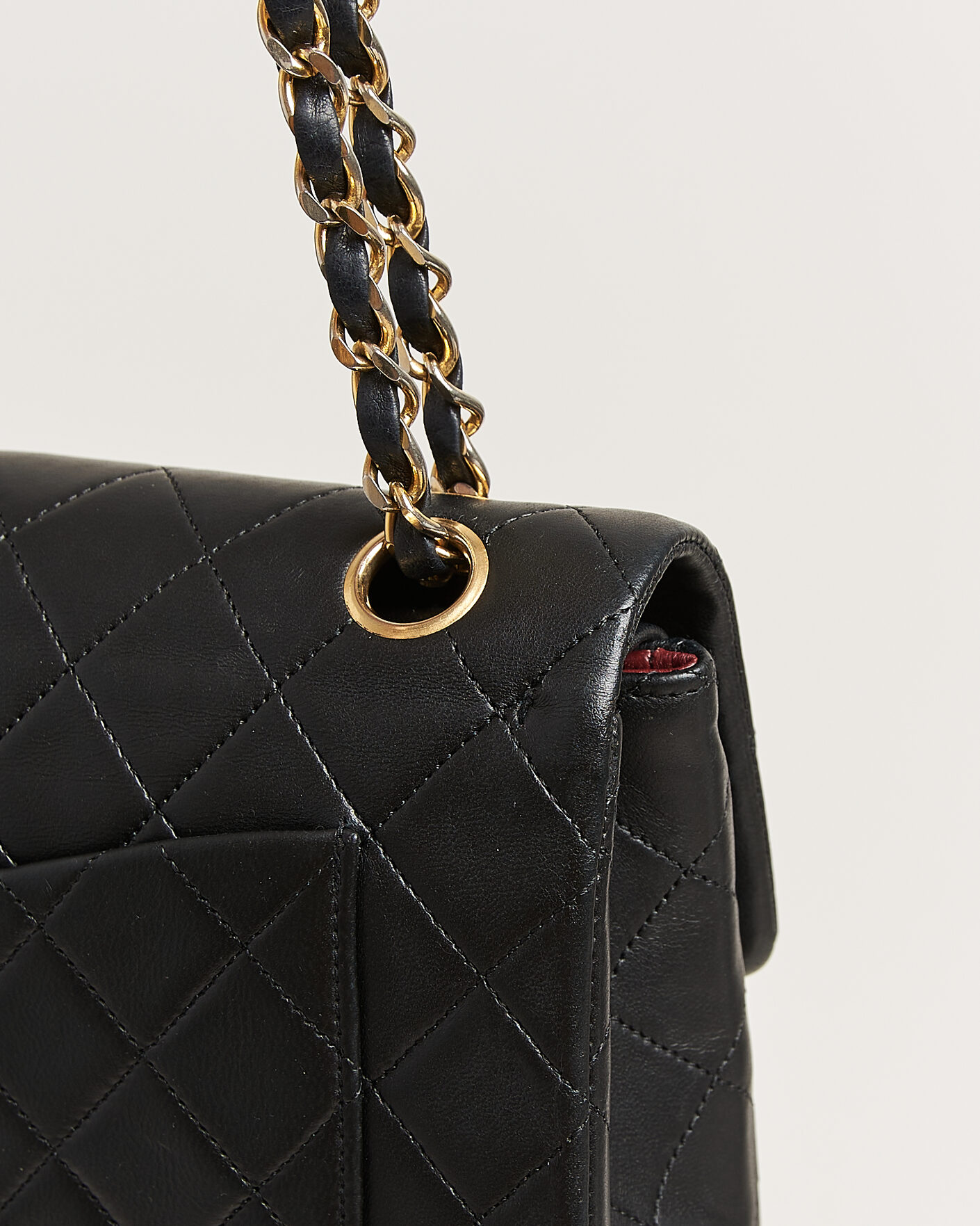 Men | Pre-Owned & Vintage Bags | Chanel Pre-Owned | Classic Small Double Flap Bag Lambskin Black