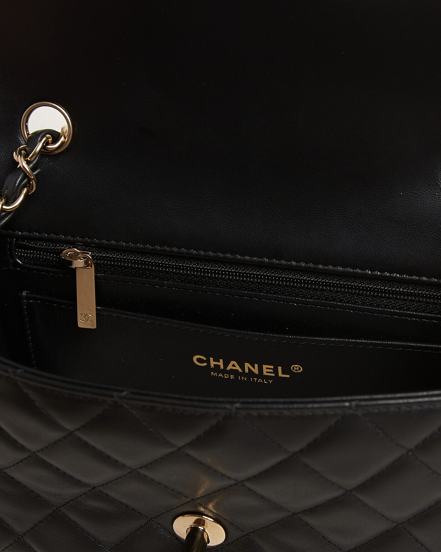 Men | Pre-Owned & Vintage Bags | Chanel Pre-Owned | Classic Mini Rectangular Single Flap Bag Lambskin Black