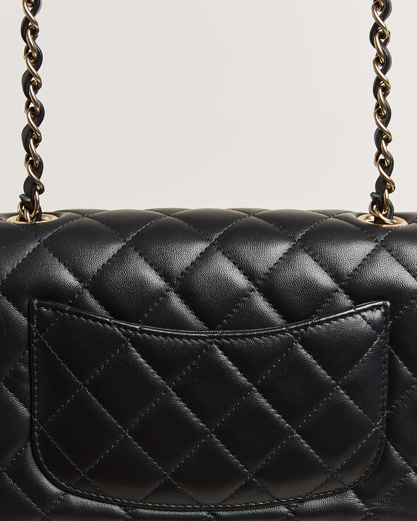 Men | Pre-Owned & Vintage Bags | Chanel Pre-Owned | Classic Mini Rectangular Single Flap Bag Lambskin Black