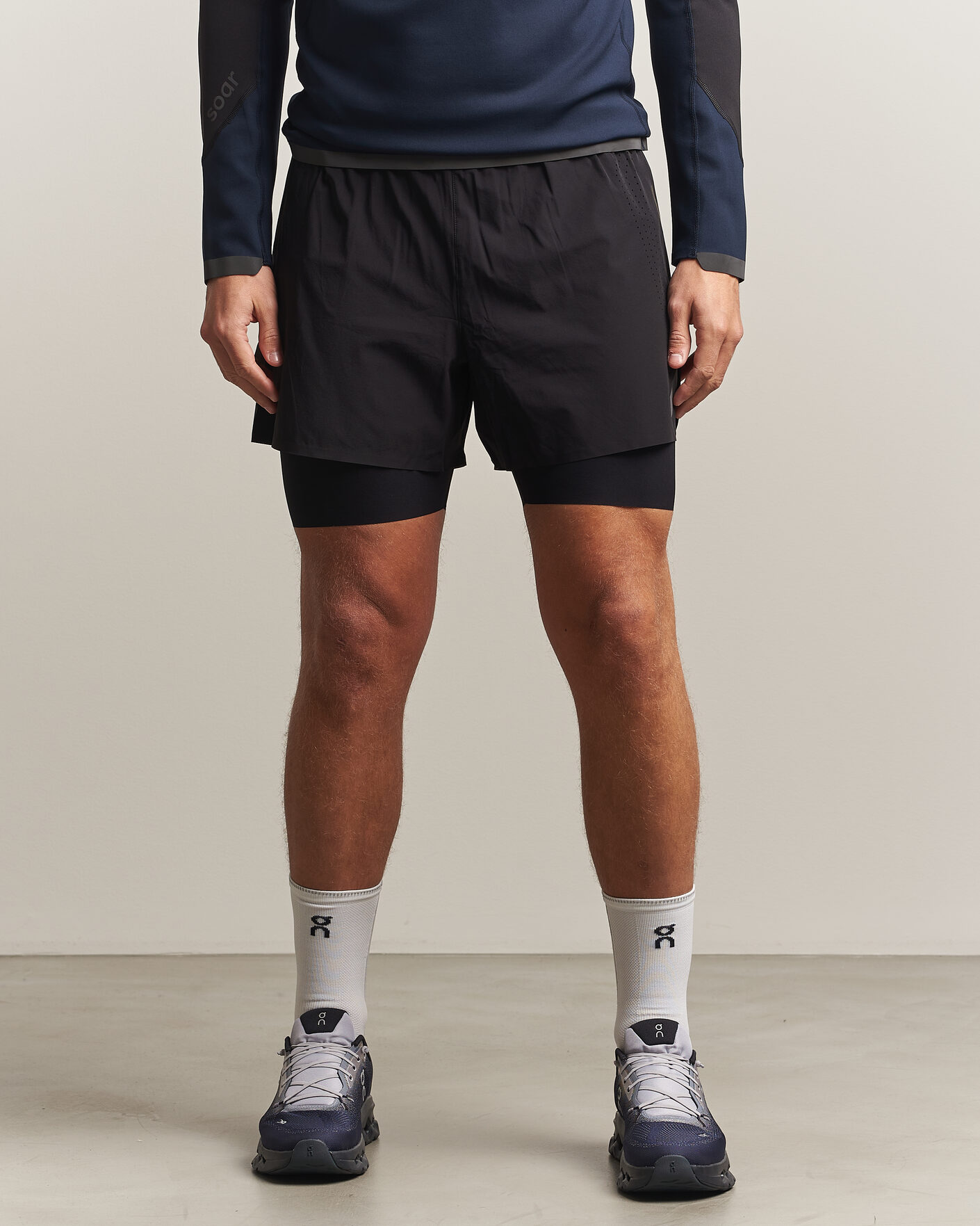 Men | Shorts | SOAR Running | Dual Run Shorts Black