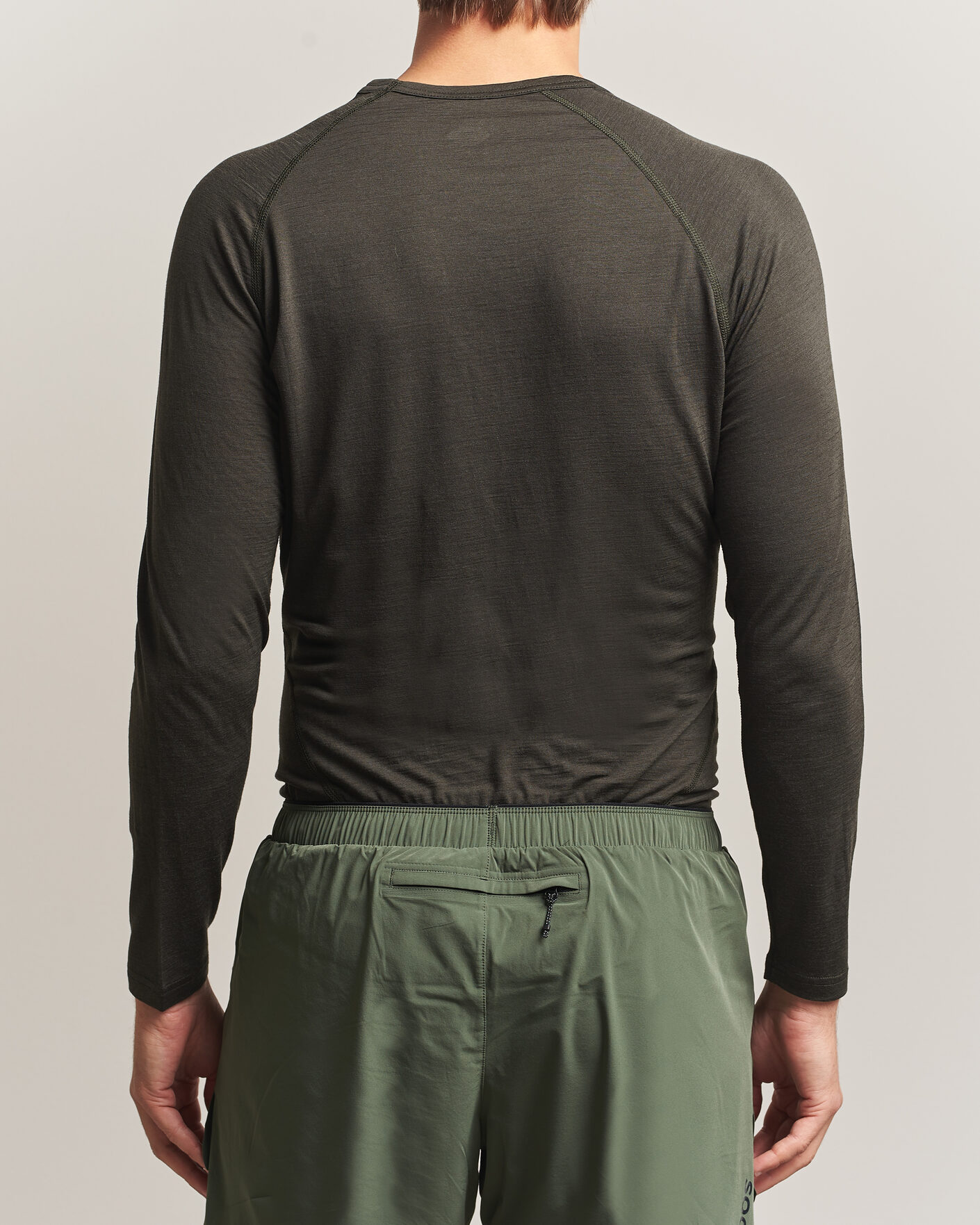 Men | Sweaters & Knitwear | SOAR Running | LS Merino/Silk Base Layer Forest