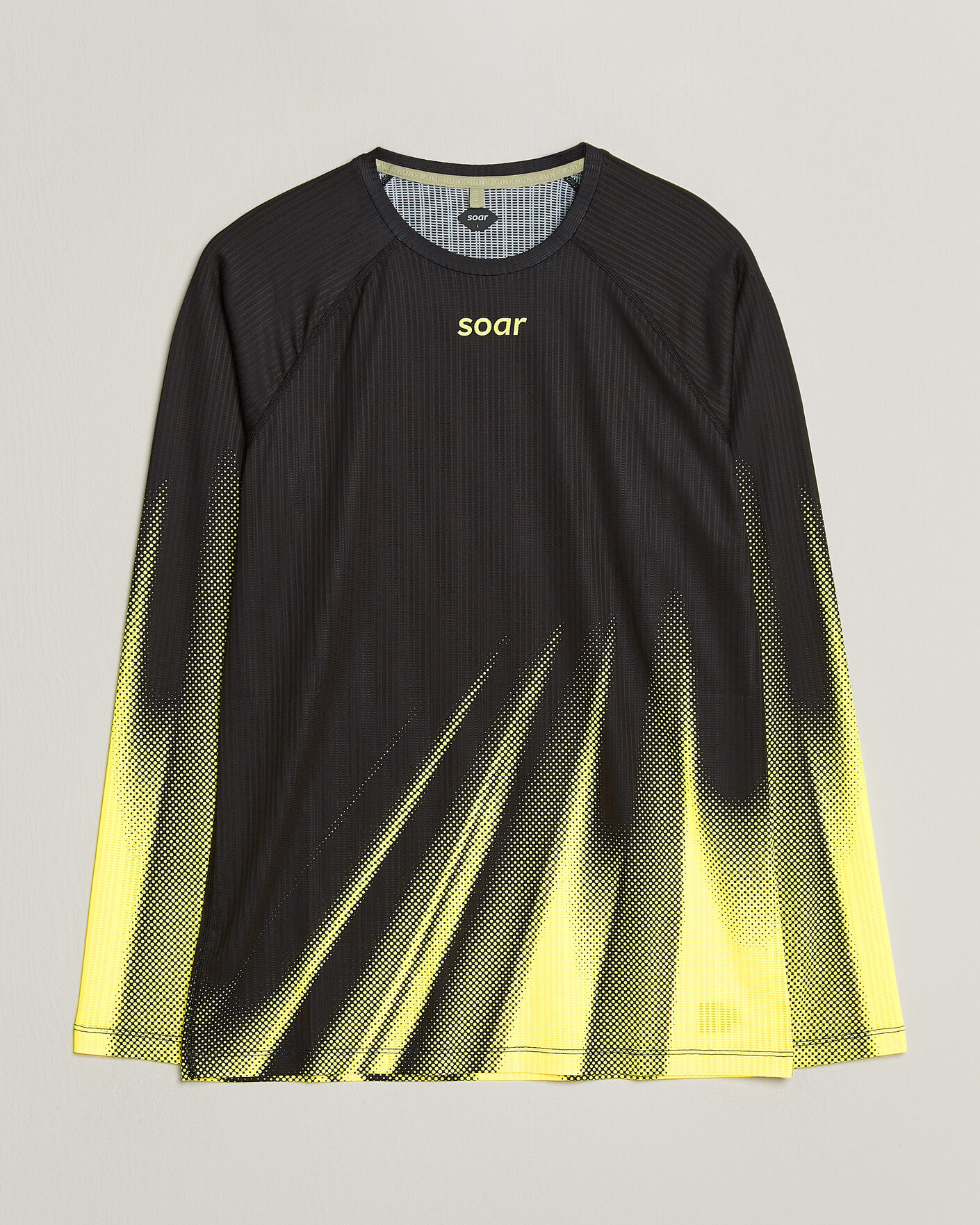 Men | T-Shirts | SOAR Running | LS Race Base Yellow/Black
