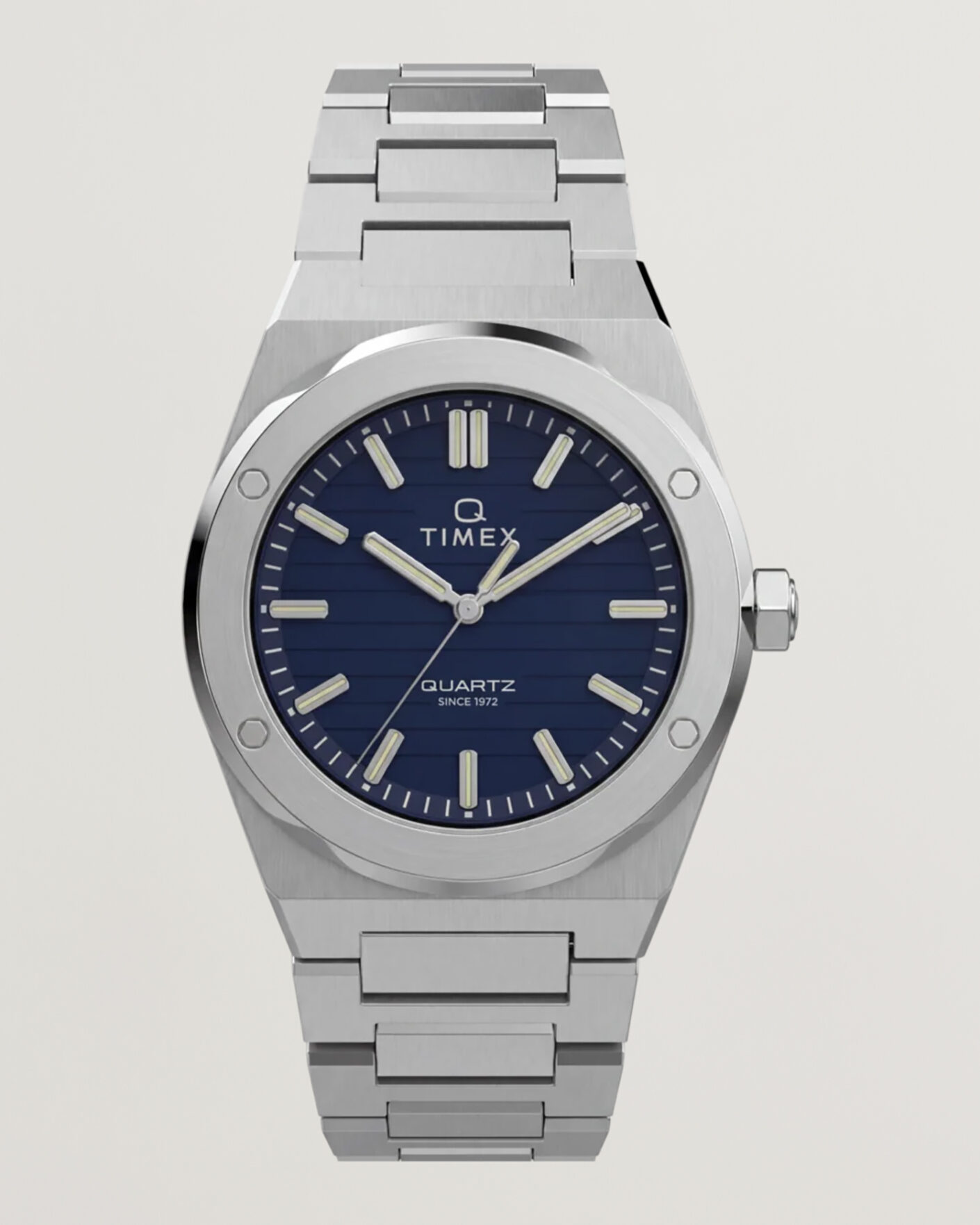 Men | Timex Q Marbella Quartz Stainless Steel 40,5mm Blue Dial | Timex | Q Marbella Quartz Stainless Steel 40,5mm Blue Dial