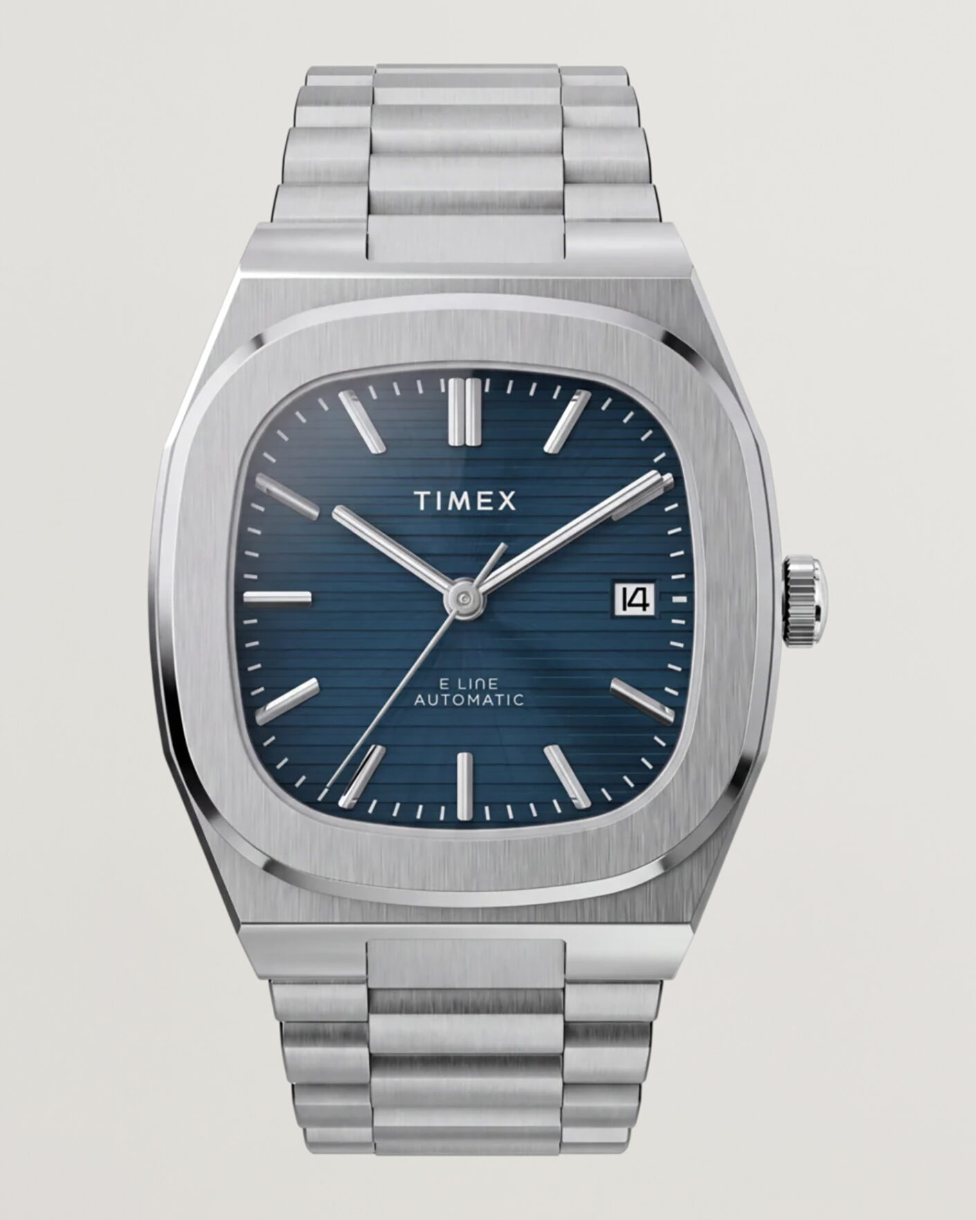 Men | Timex Automatic E Line Stainless Steel 38mm Dark Blue Dial | Timex | Automatic E Line Stainless Steel 38mm Dark Blue Dial
