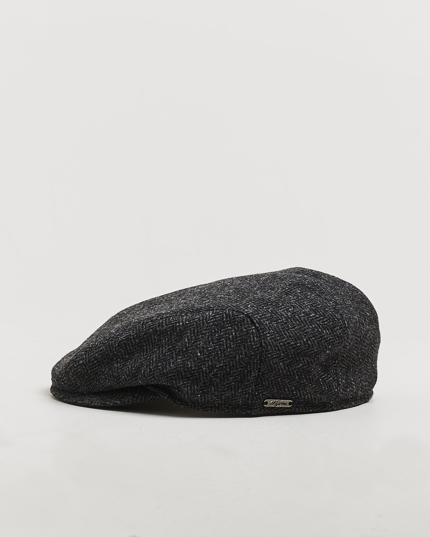 Men | Hats & Caps | Wigéns | Ivy Slim Herringbone Cap Dark Grey
