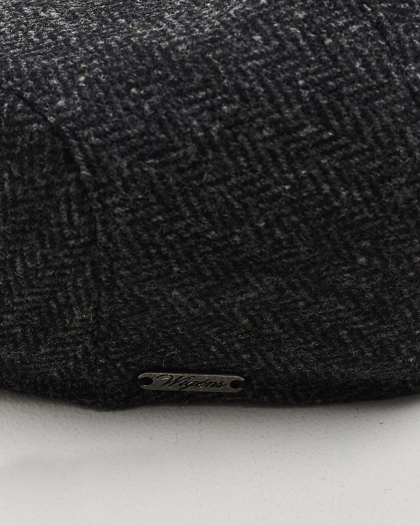 Men | Hats & Caps | Wigéns | Ivy Slim Herringbone Cap Dark Grey