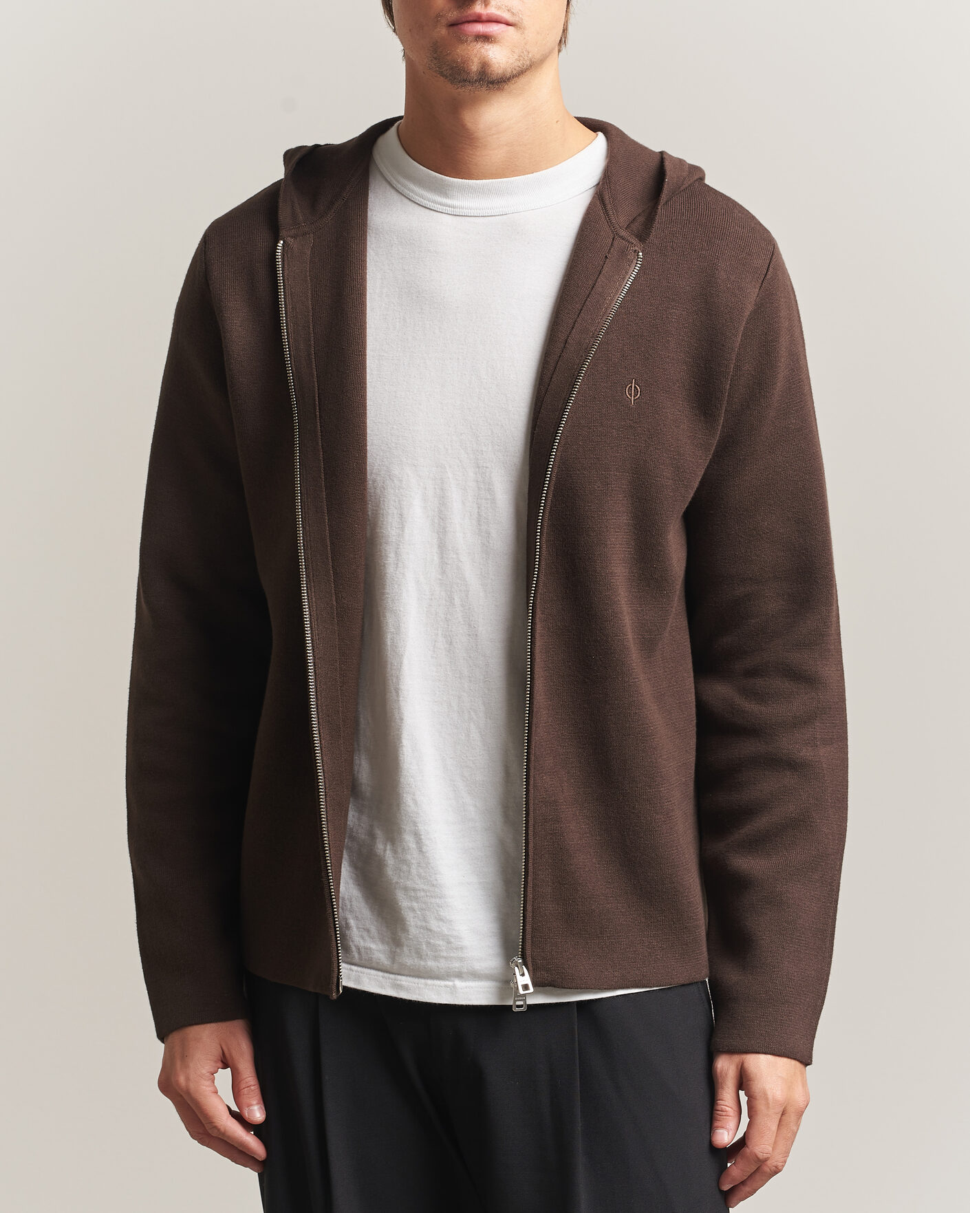 Men | Sweaters & Knitwear | Samsøe Samsøe | Niklas Full Zip Hoodie Delicioso
