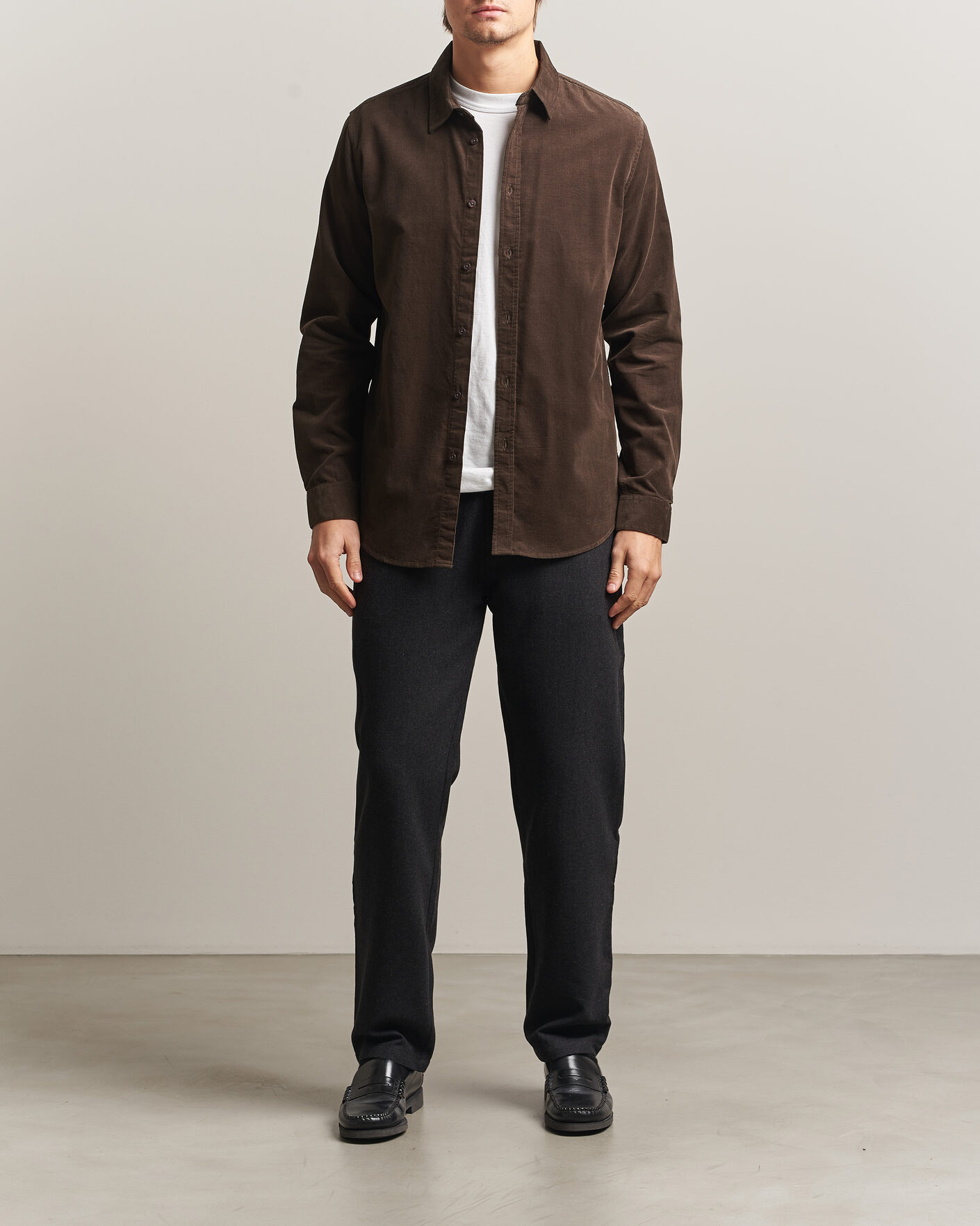 Men | Shirts | Samsøe Samsøe | Liam Baby Cord Checked Shirt Delicioso