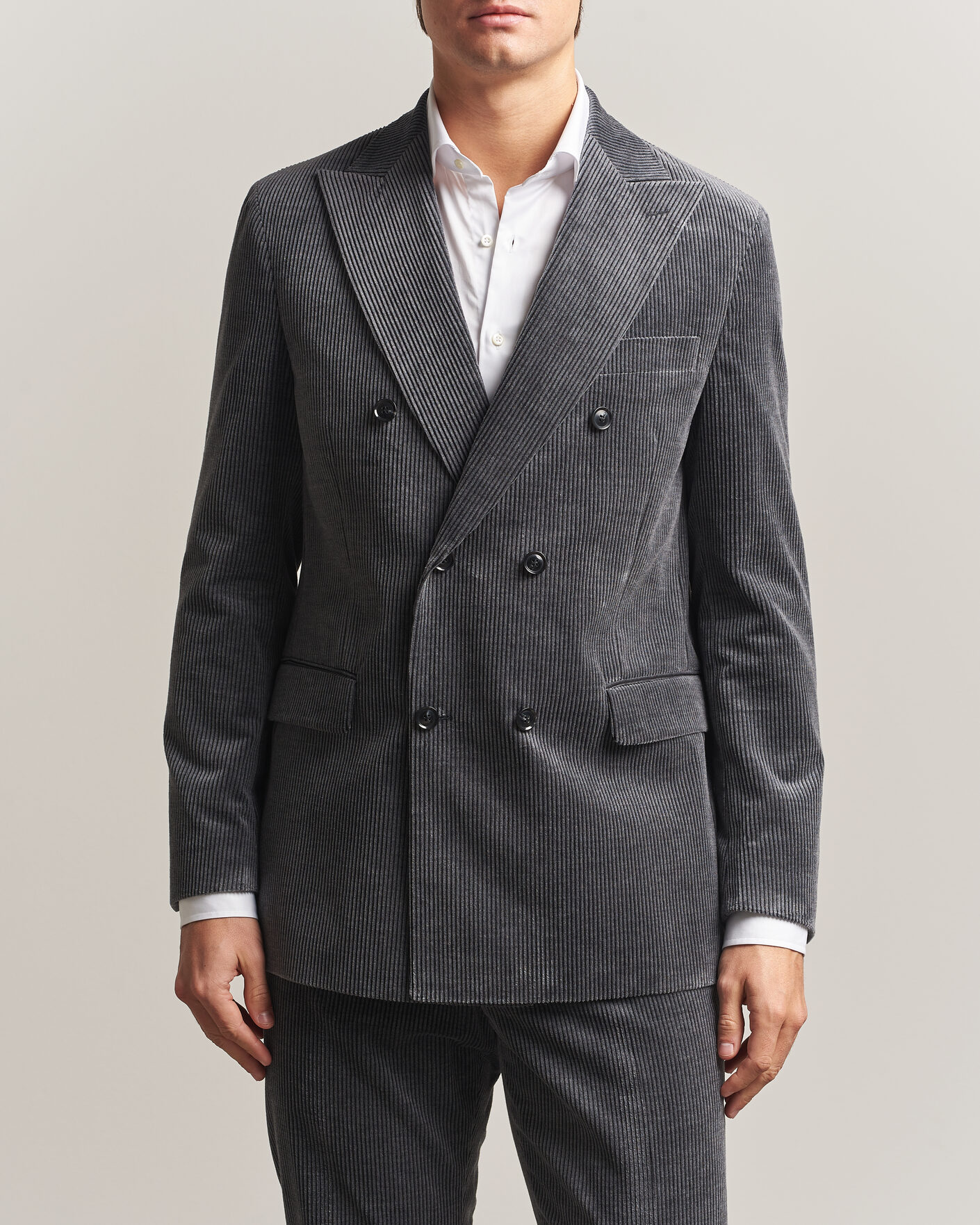 Men | Blazers | Oscar Jacobson | Farris Corduroy Blazer Grey