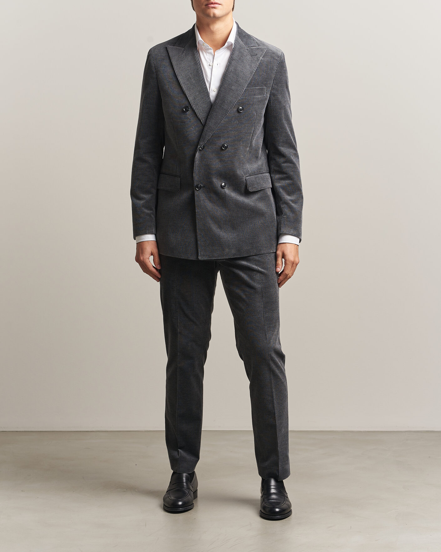 Men | Trousers | Oscar Jacobson | Dandy Corduroy Trousers Grey