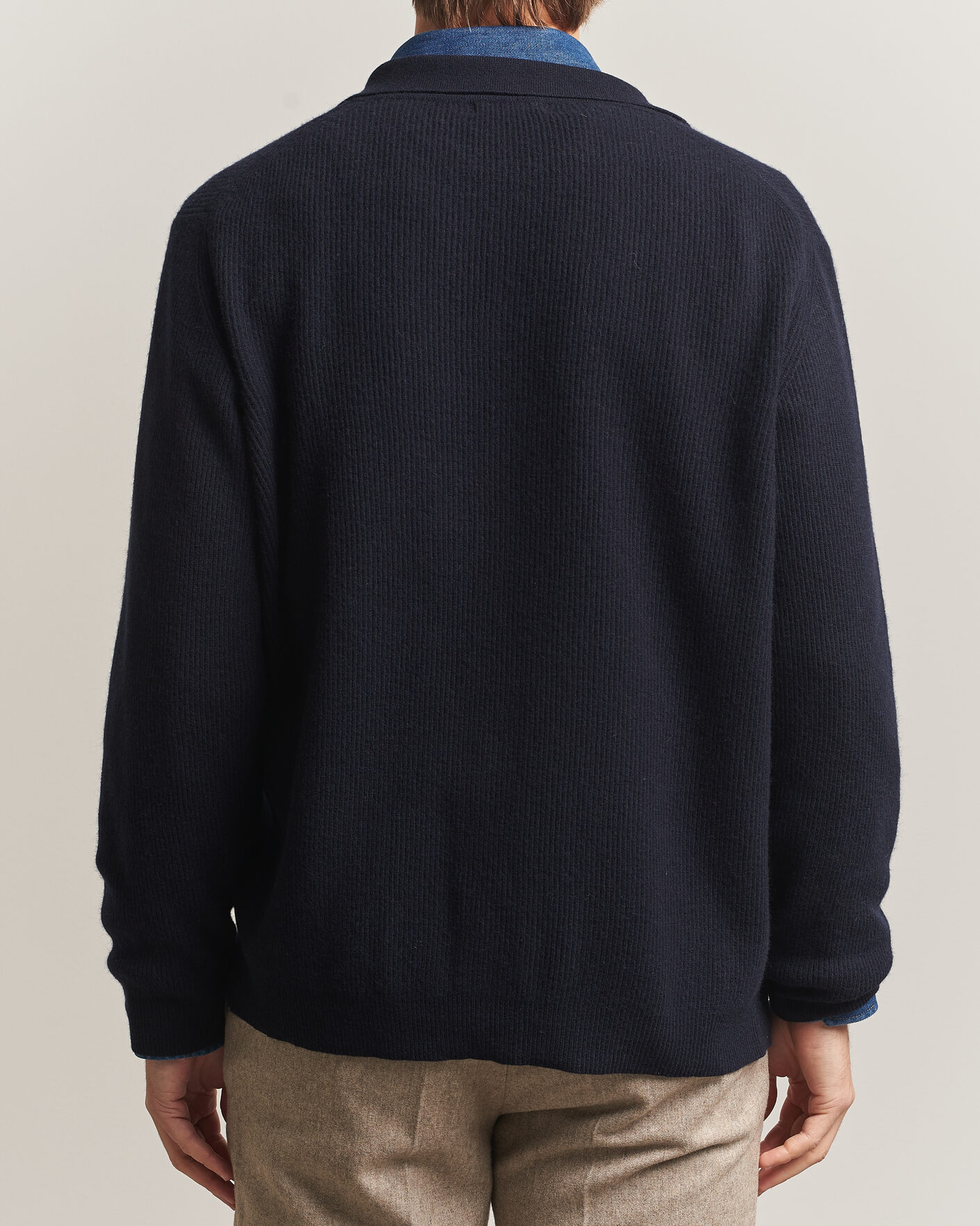 Men | Sweaters & Knitwear | Oscar Jacobson | Federico Wool/Cashmere Cardigan Navy