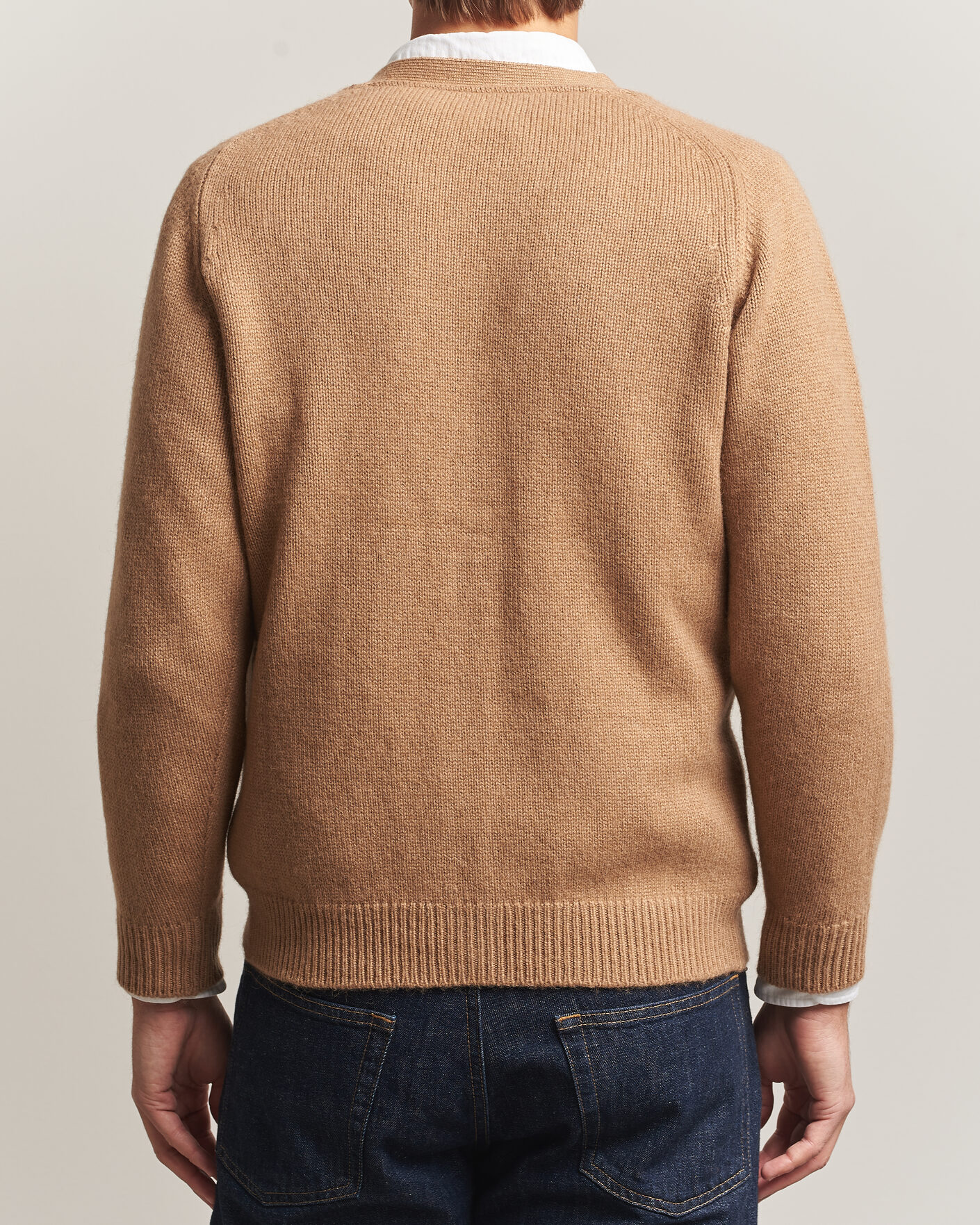 Men | Sweaters & Knitwear | William Lockie | Datchet Camelhair Cardigan Natural Brown