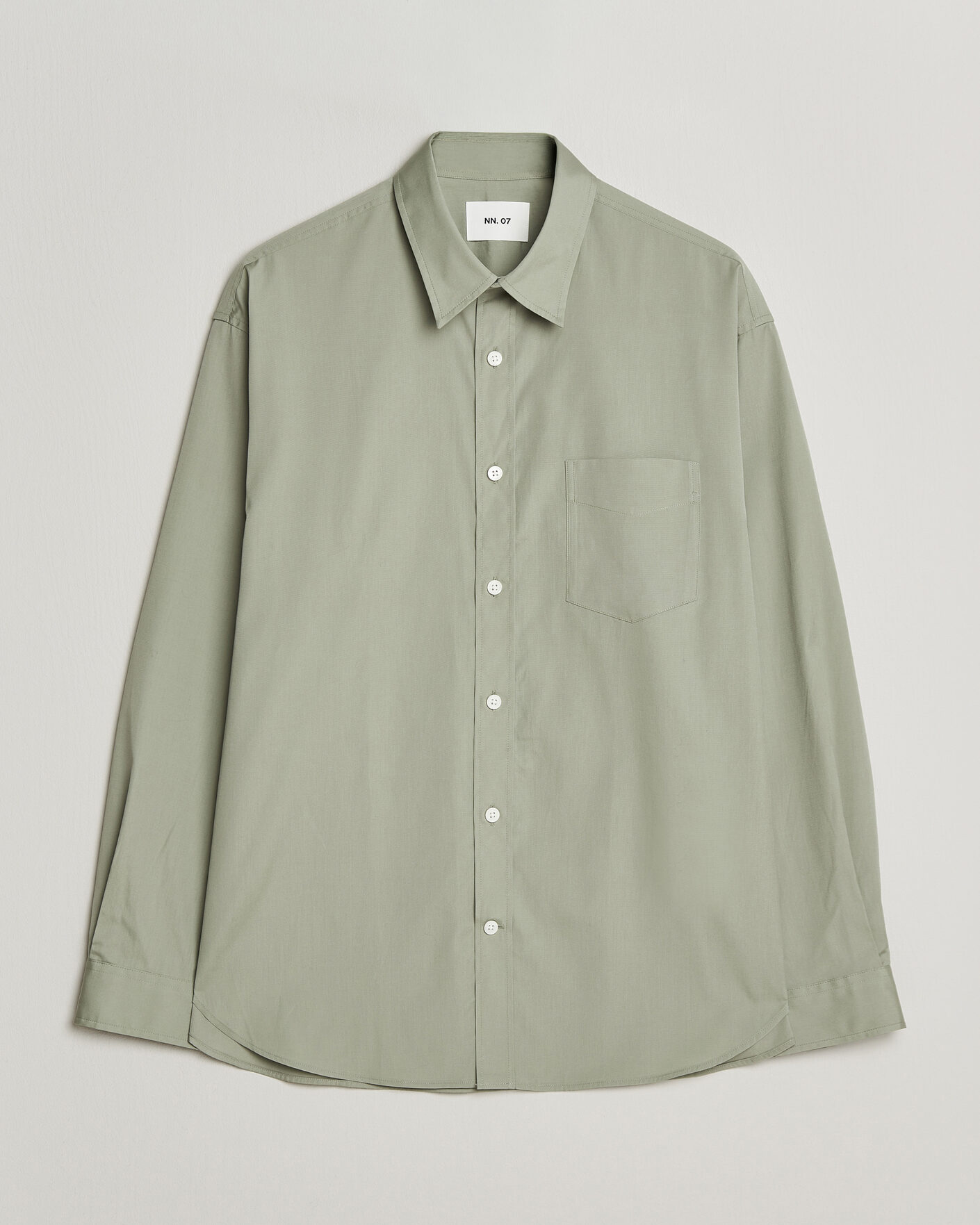 Men | Shirts | NN07 | Skyler Relaxed Fit Supima Cotton Shirt Pale Green