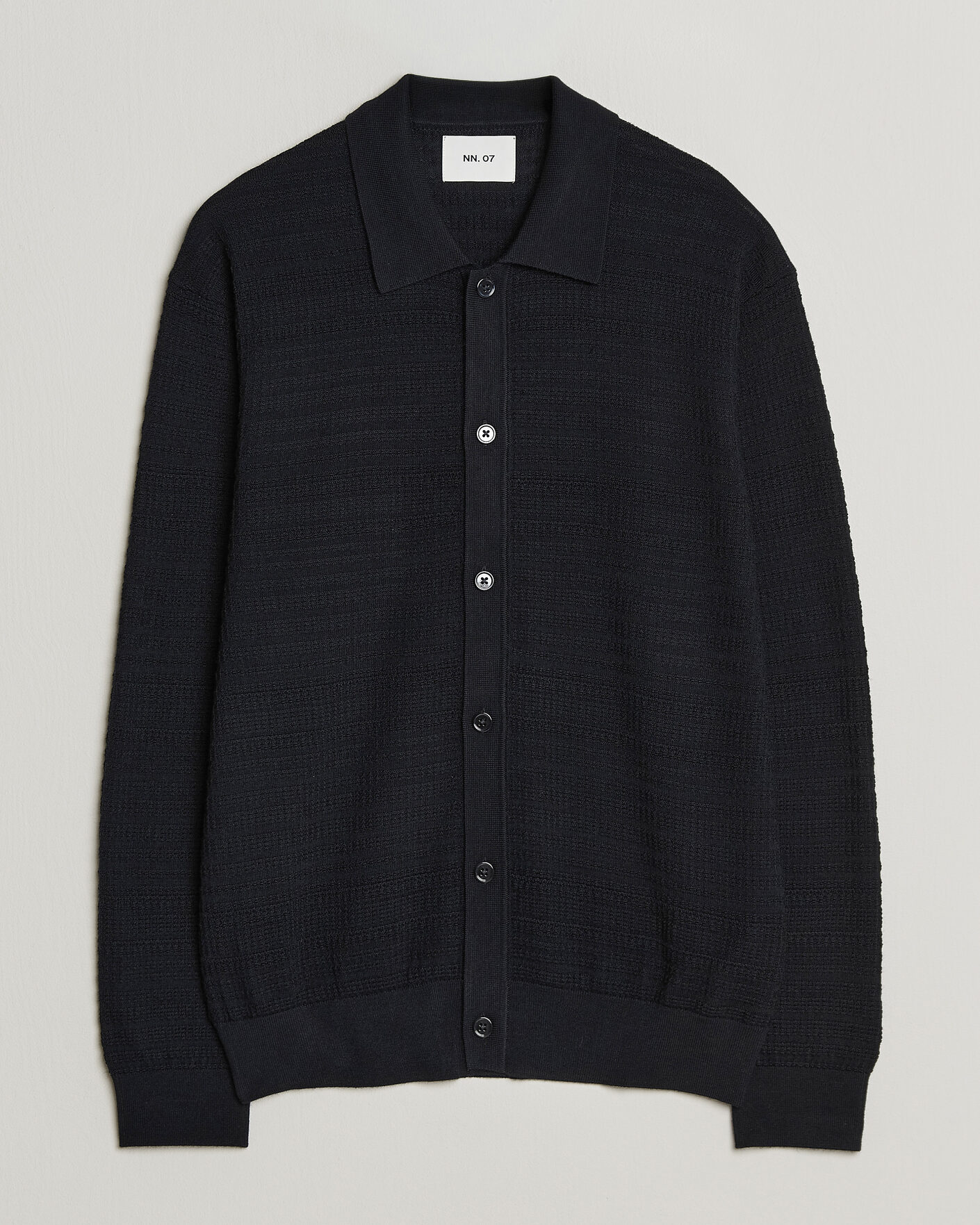 Men | Sweaters & Knitwear | NN07 | Nate Wool Knitted Cardigan Deep Navy