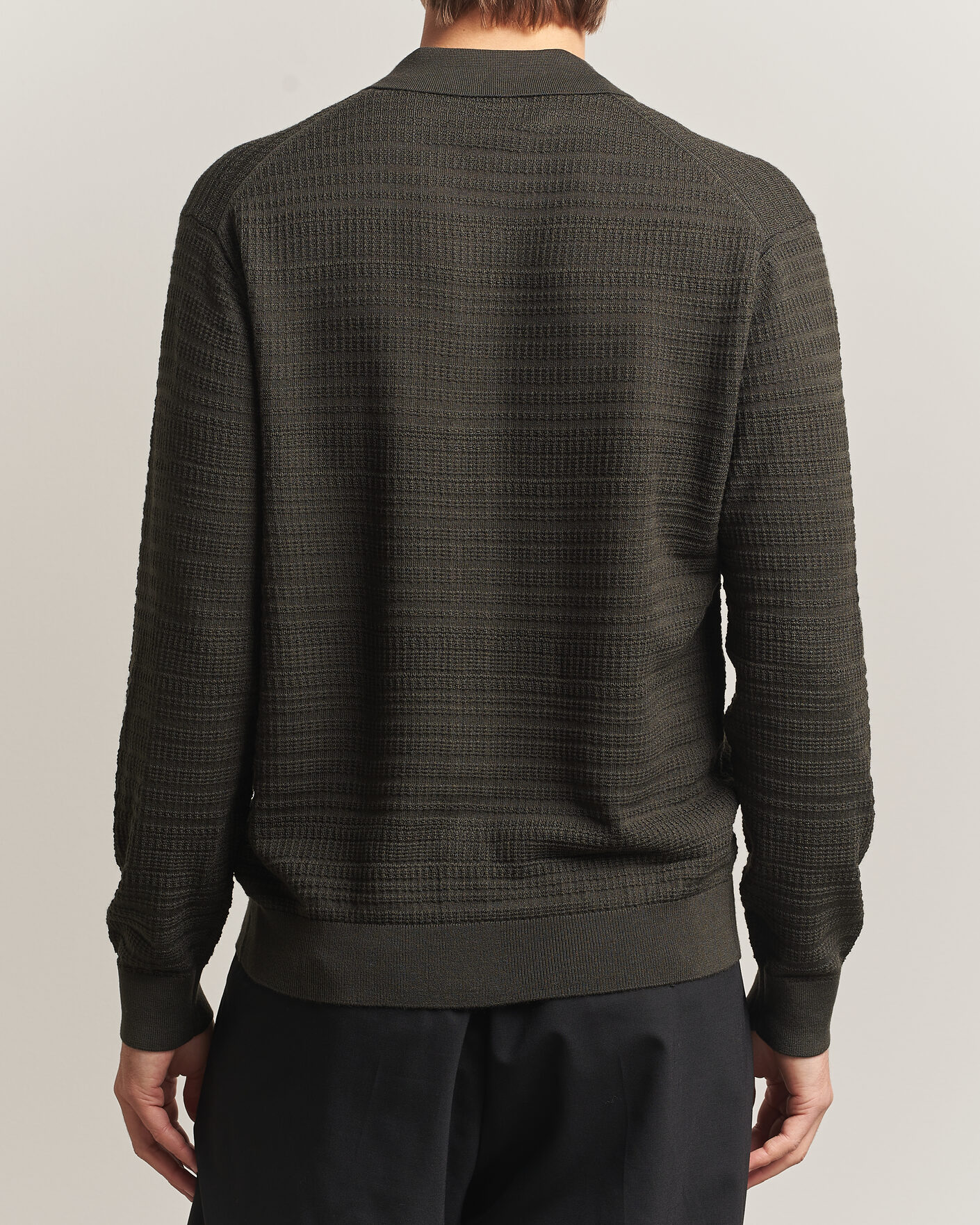 Men | Sweaters & Knitwear | NN07 | Nate Wool Knitted Cardigan Dark Army