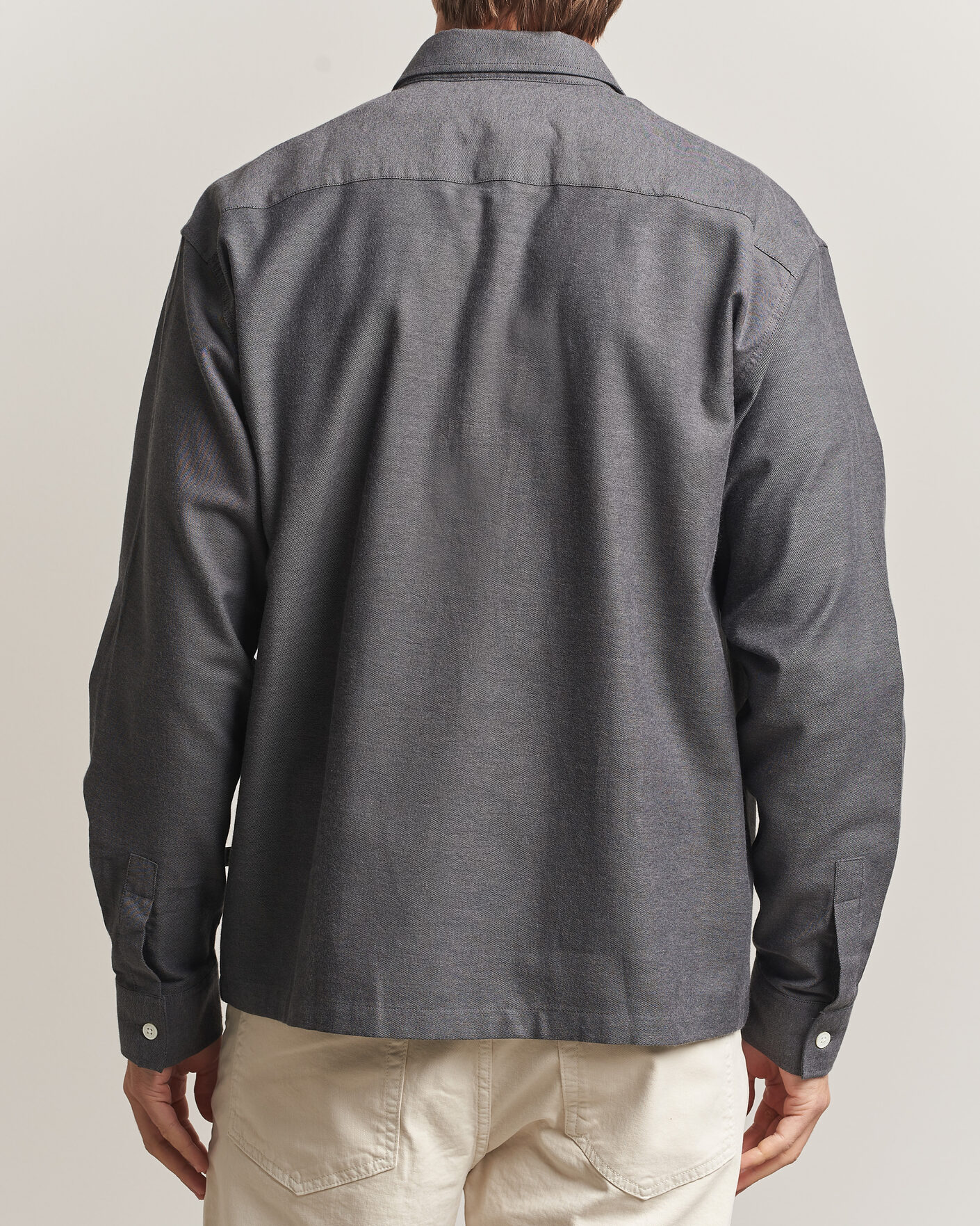 Men | Shirts | NN07 | Deon Brushed Light Flannel Shirt Dark Grey